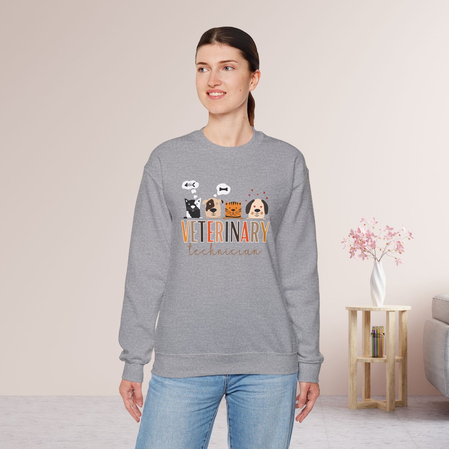 Veterinary Technician Crewneck Sweatshirt for VET Tech