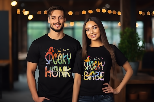 Funny Halloween Matching Couples T-shirt Bundle 09