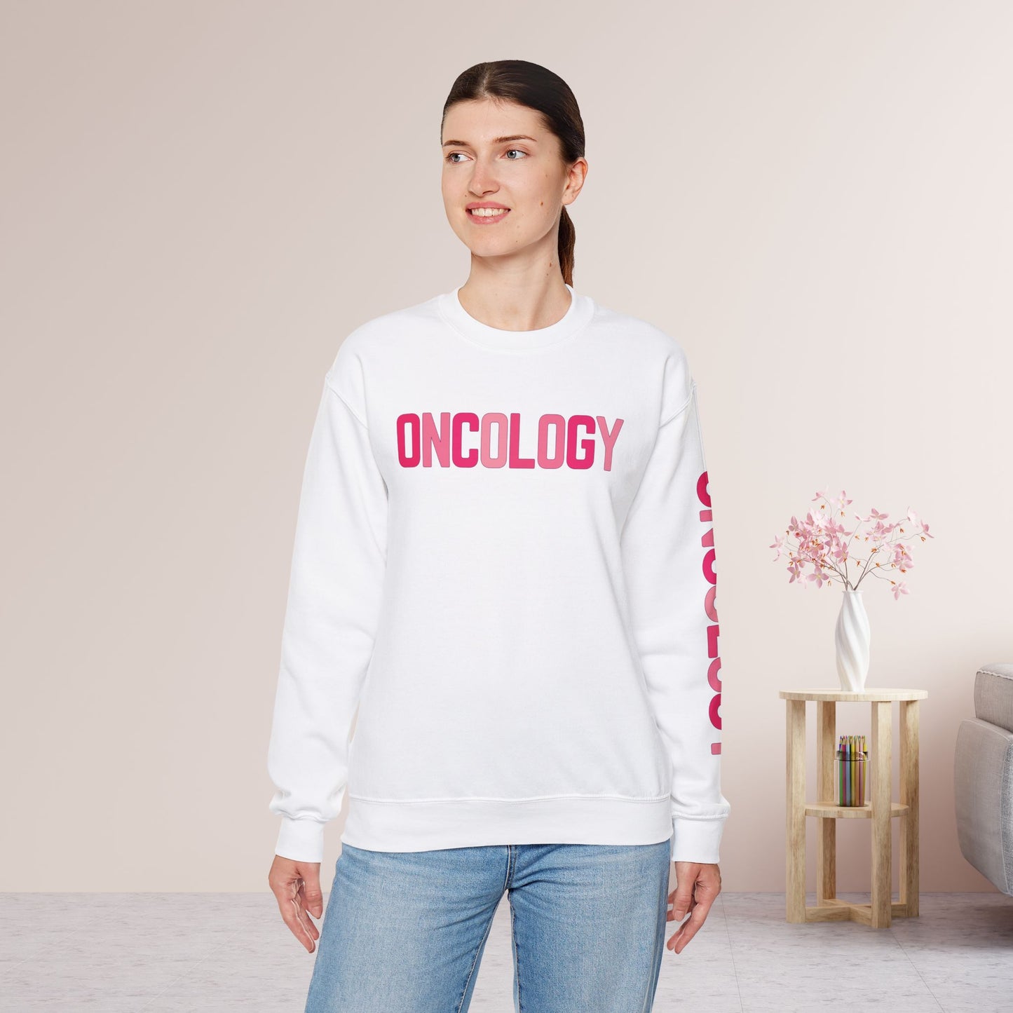 Unisex Pink Oncology Sweatshirt