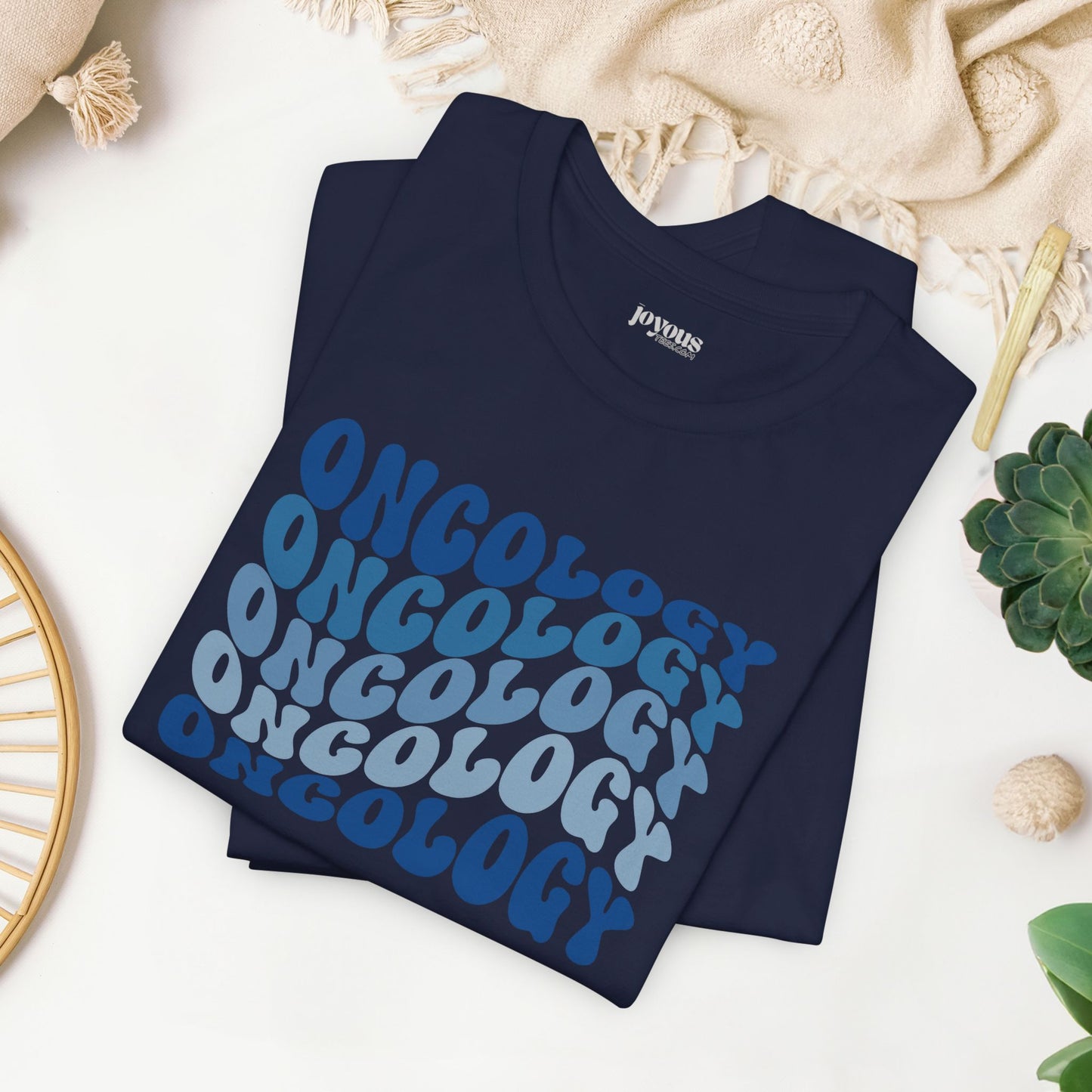 Blue Groovy Oncology Soft Cotton Tee