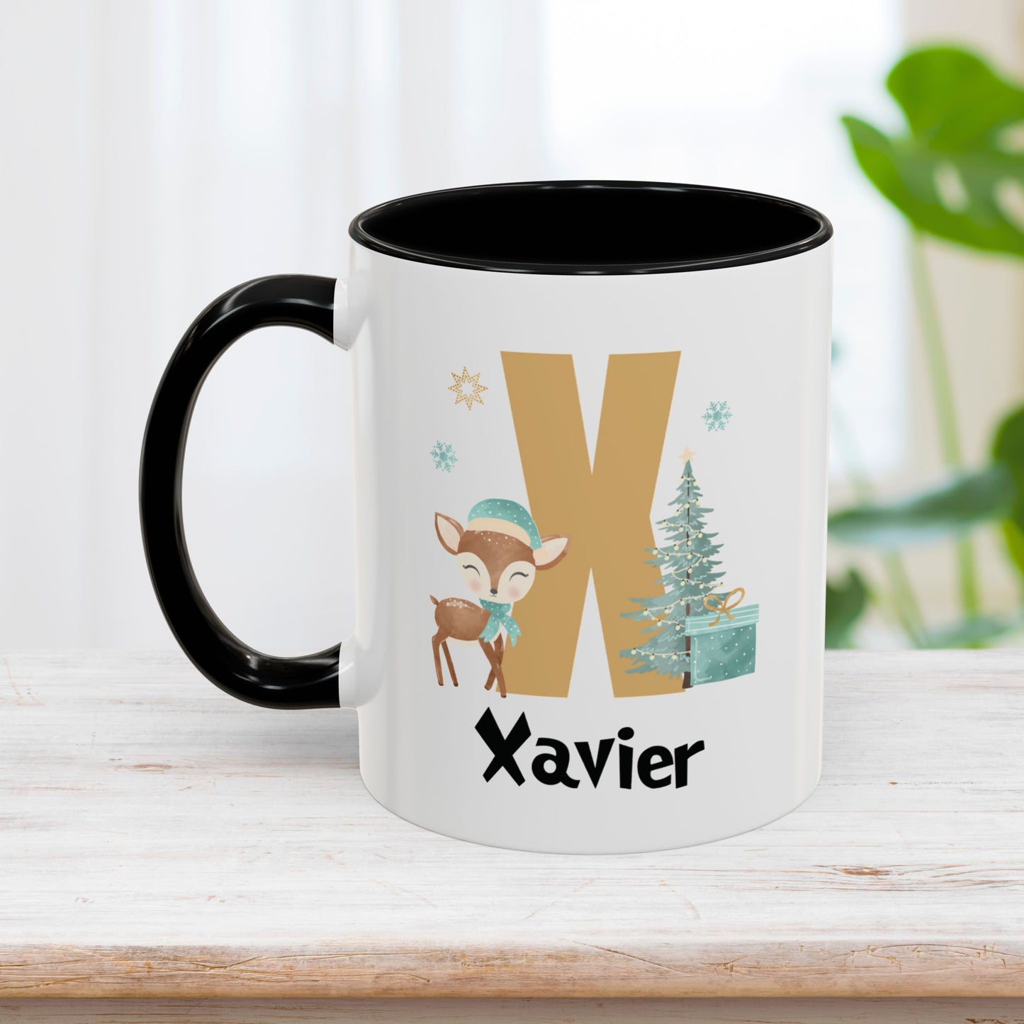 Custom Name Christmas Initial Letter Mug - Personalized Christmas Gifts A-Z