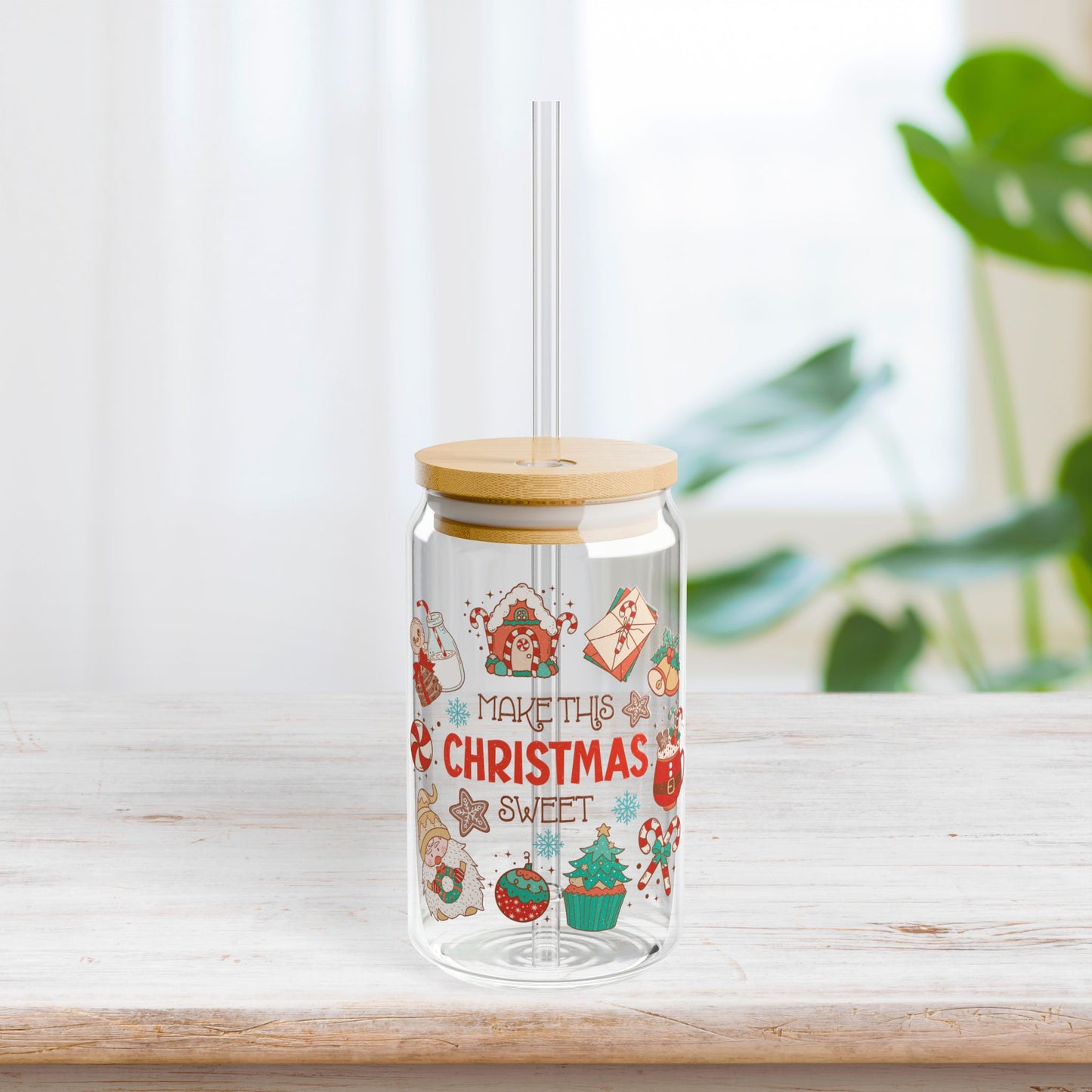 Make This Christmas Sweet Retro Christmas Sipper Glass - Best Christmas Gift