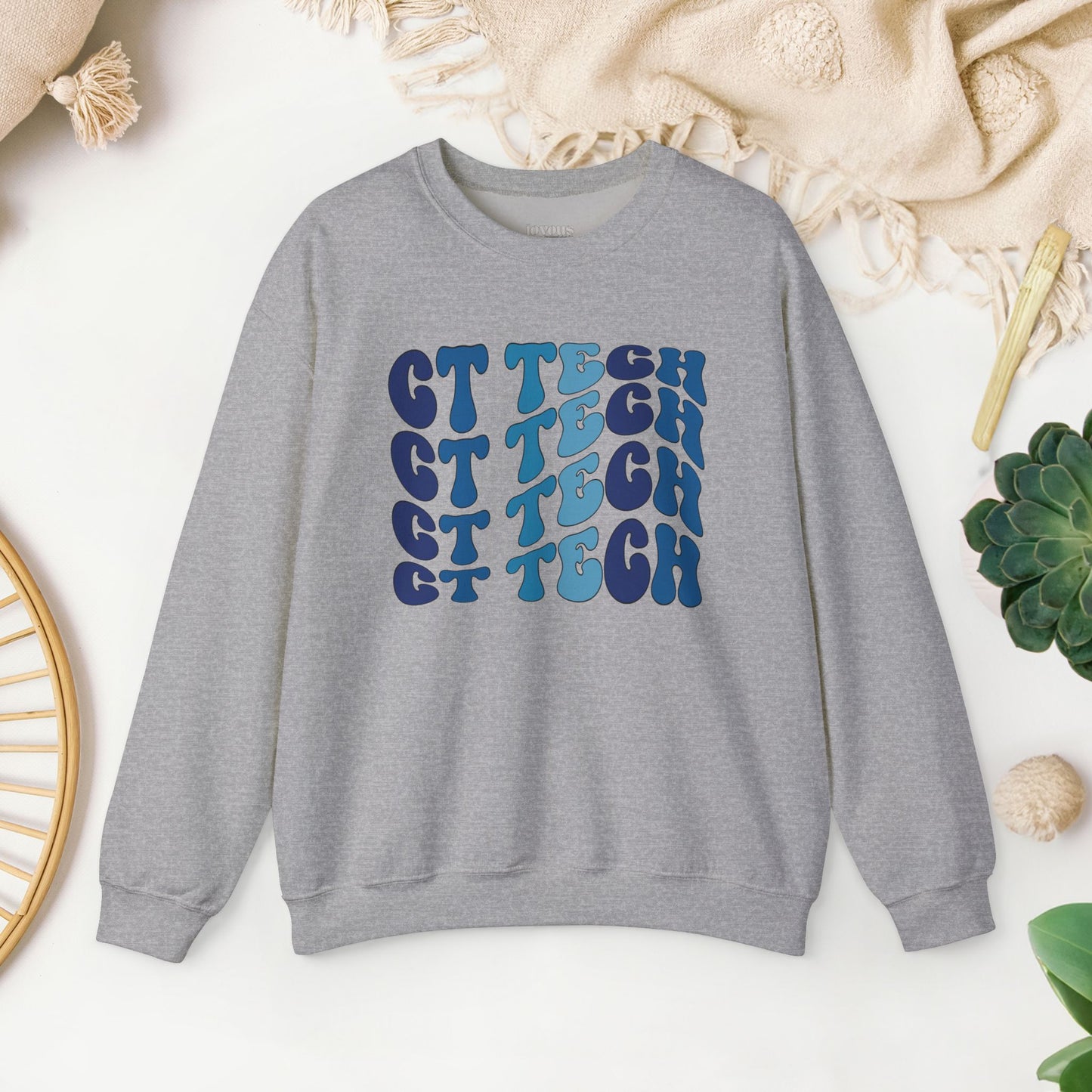 Groovy Blue CT Tech Sweatshirt - CT Technologist Sweater