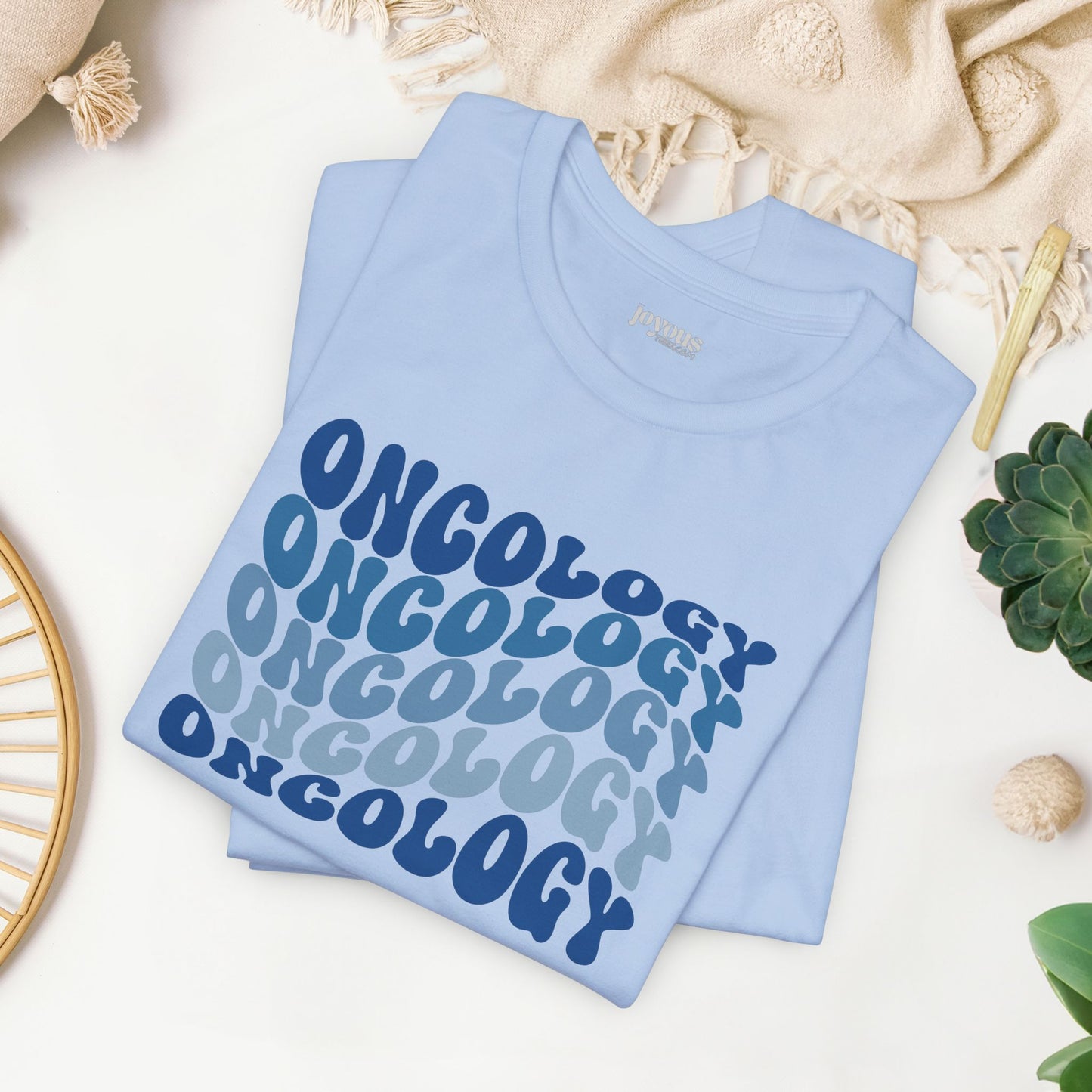 Blue Groovy Oncology Soft Cotton Tee