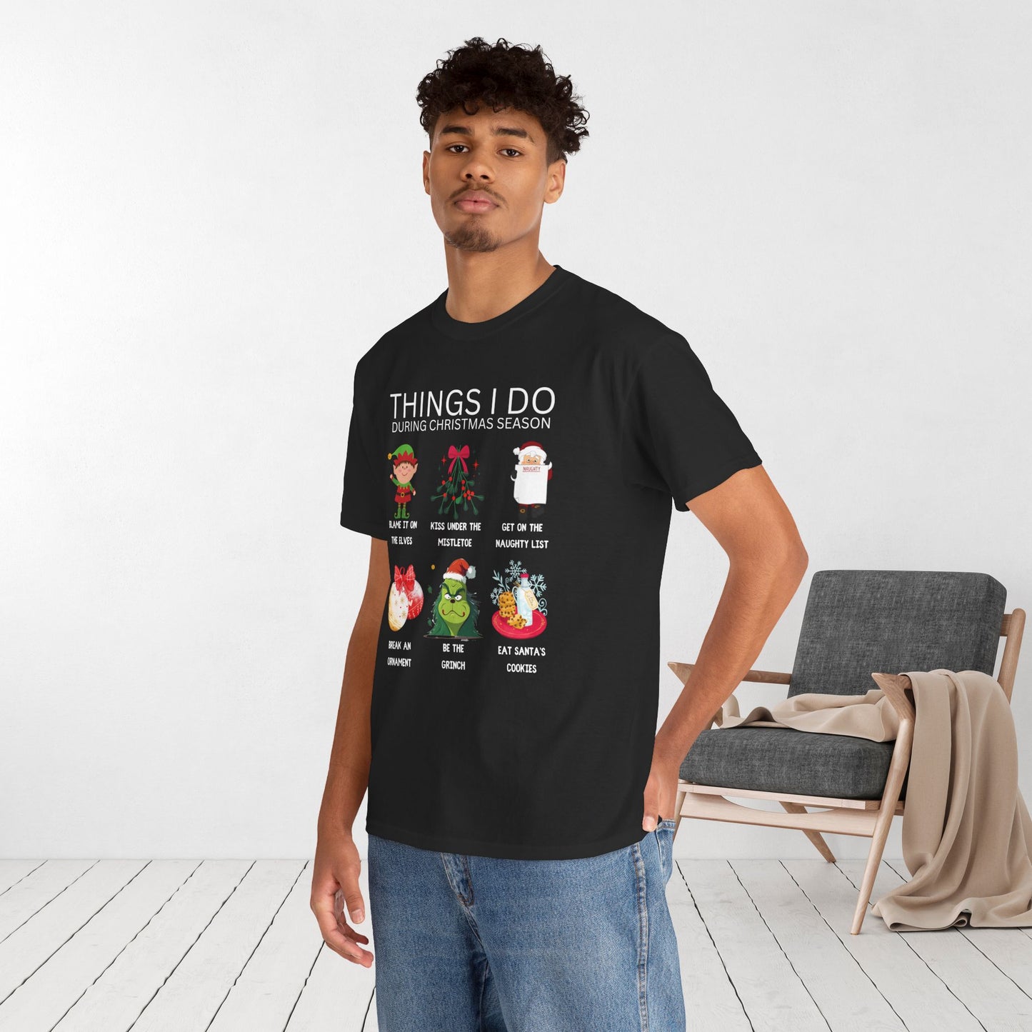 Things I Do Funny Christmas Heavy Cotton Tee