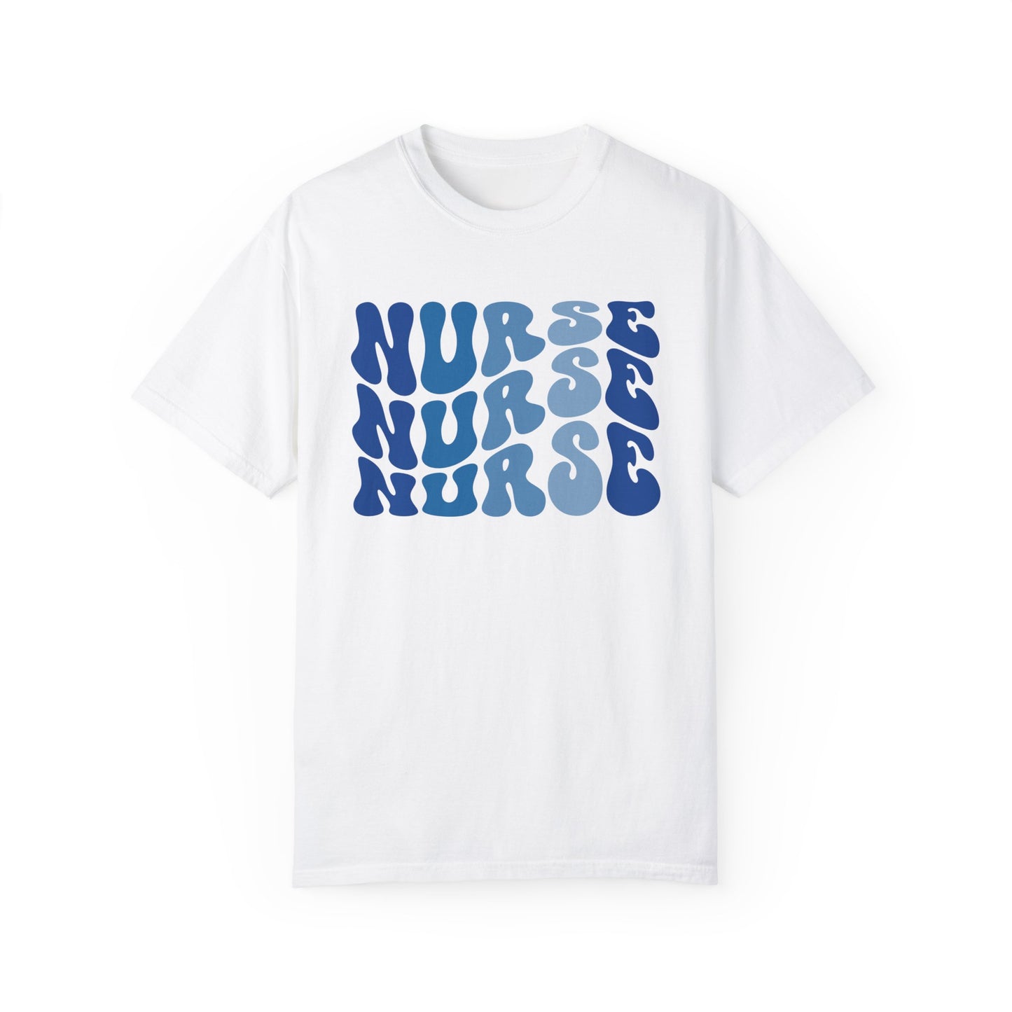 Groovy Blue Comfort Colors Nurse Shirt