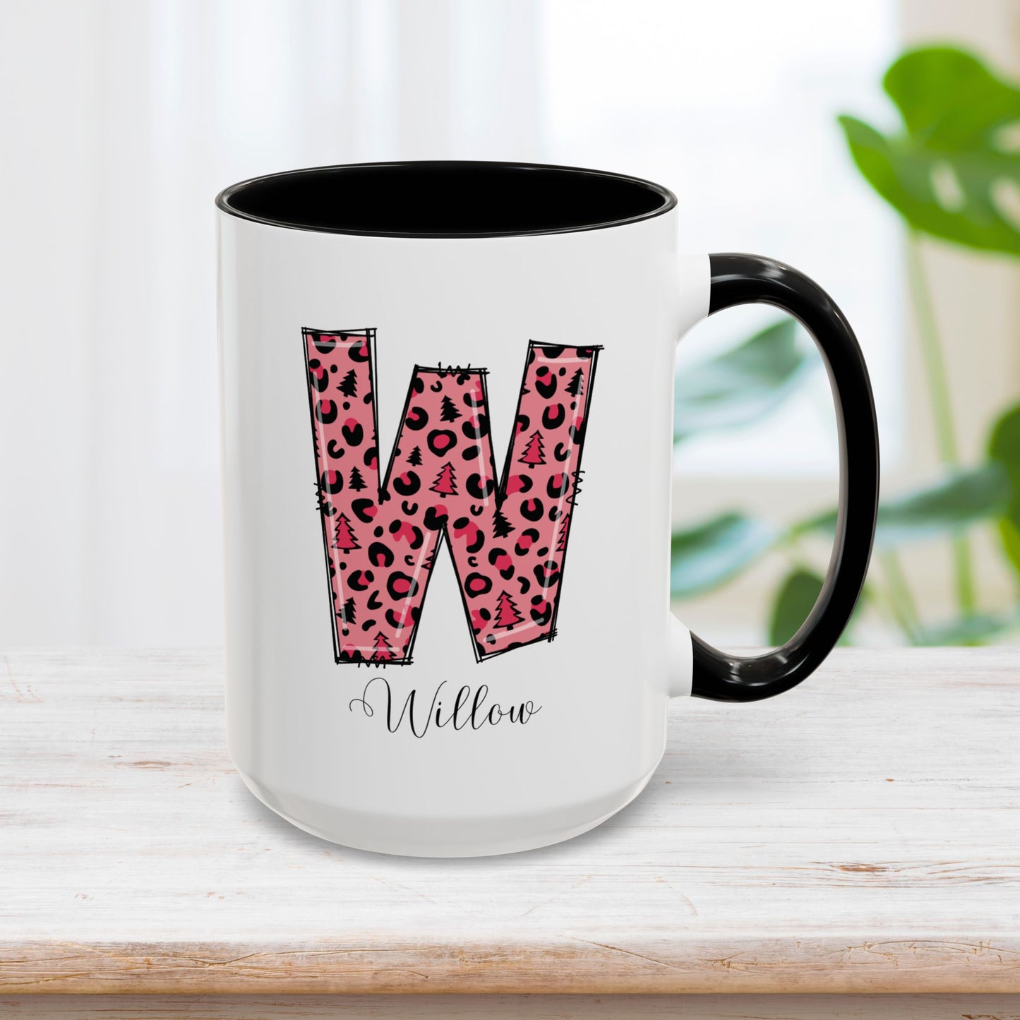 Custom Christmas Initial Letter Mug with Name - Personalized Christmas Gifts A-Z