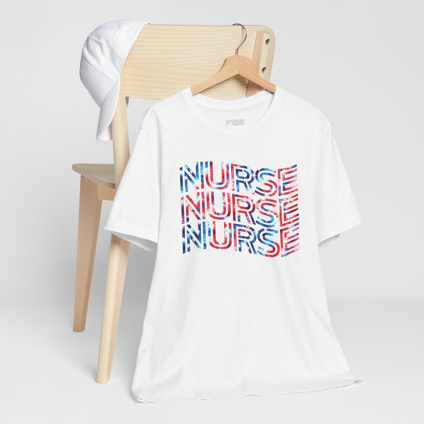 Wavy Patriotic Nurse Shirt - 4th of July Nurse Soft Cotton Tee