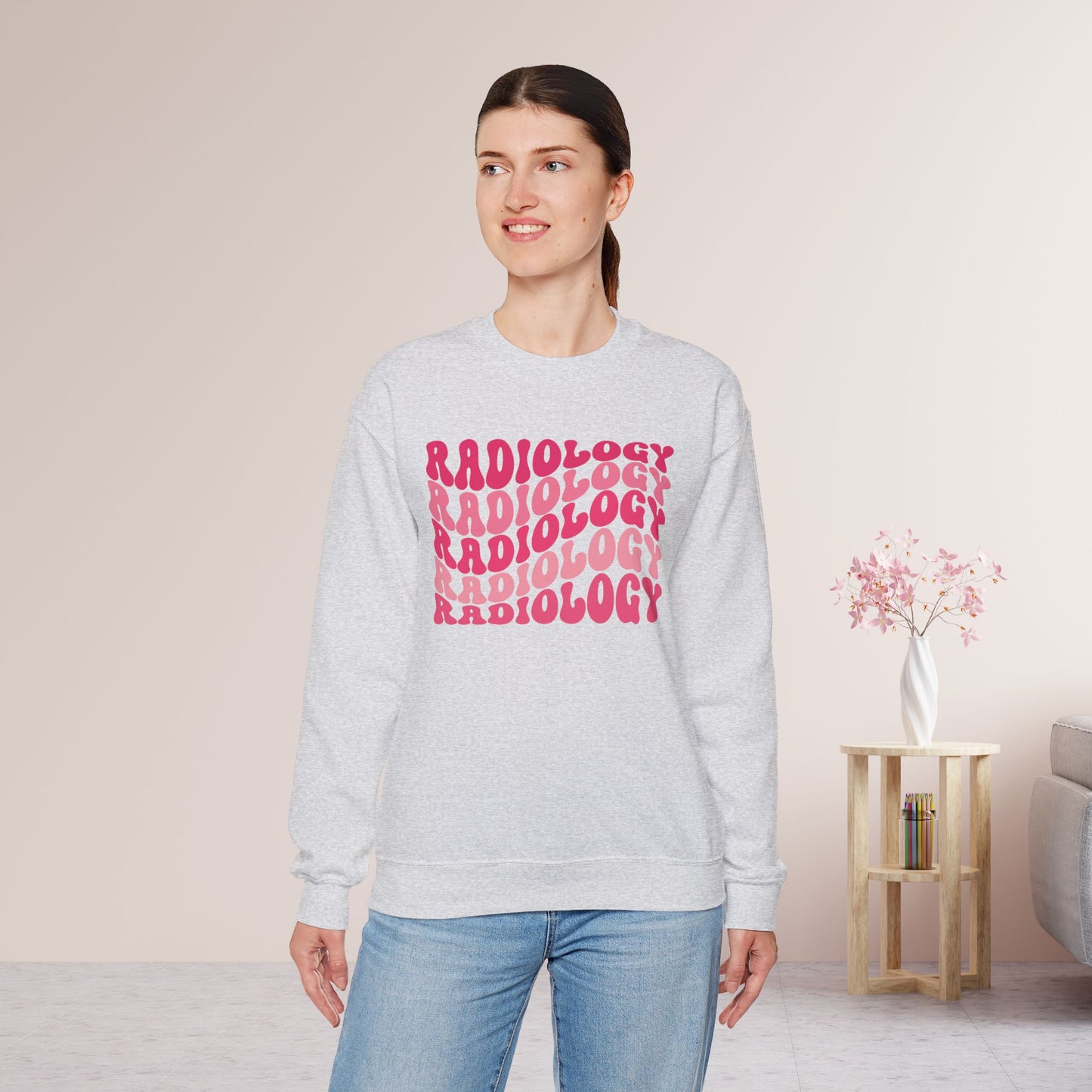 Groovy Pink Radiology Sweatshirt for RAD Technician