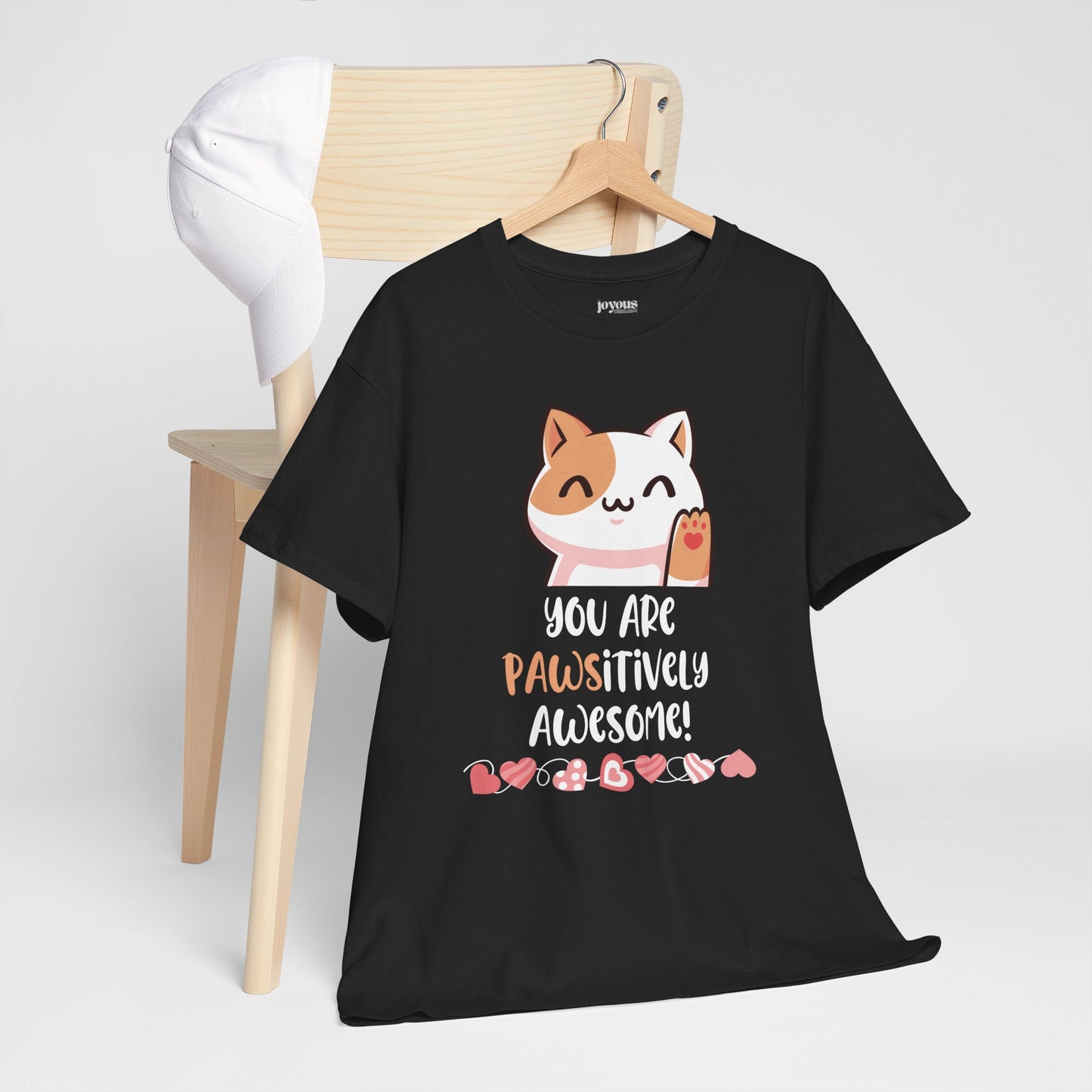 Valentine's Day Teacher Shirt - You are Pawsitively Awesome Heavy Cotton Tee