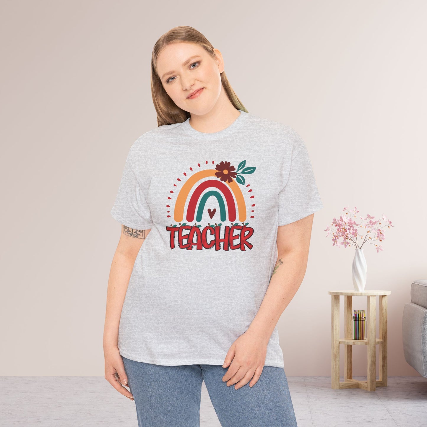 Trendy Teacher Shirt - Back to School Heavy Cotton Tee