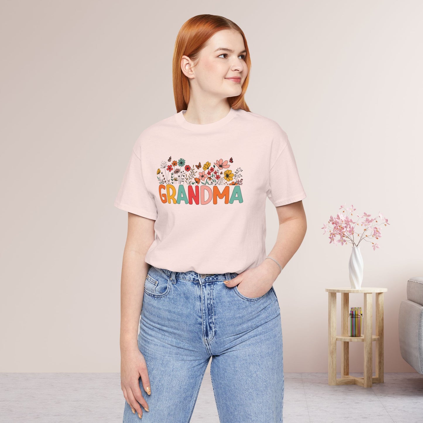 Spring Floral Grandma Soft Cotton Tee