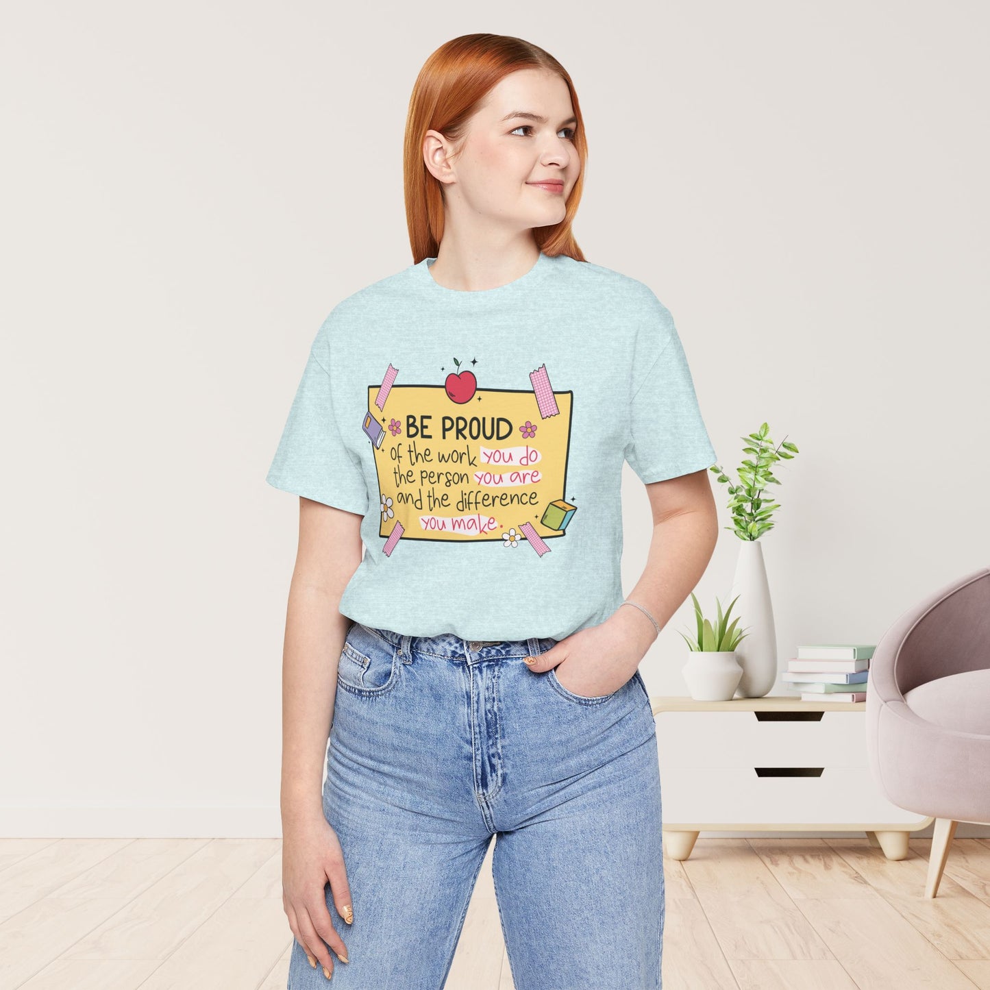 Trendy Motivational Teacher Soft Cotton Tee