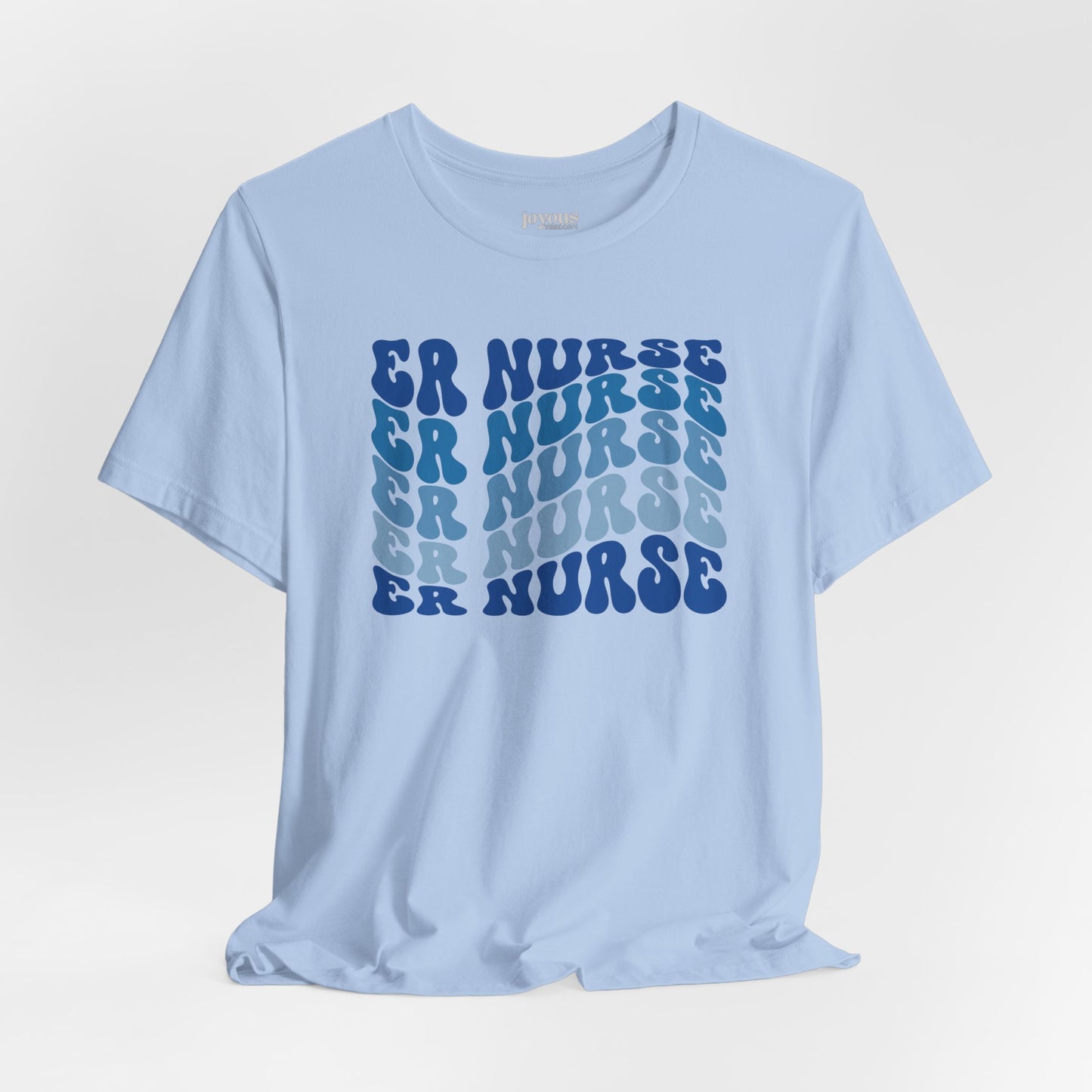 Groovy Blue ER Nurse Shirt - Emergency Nurse Soft Cotton Tee