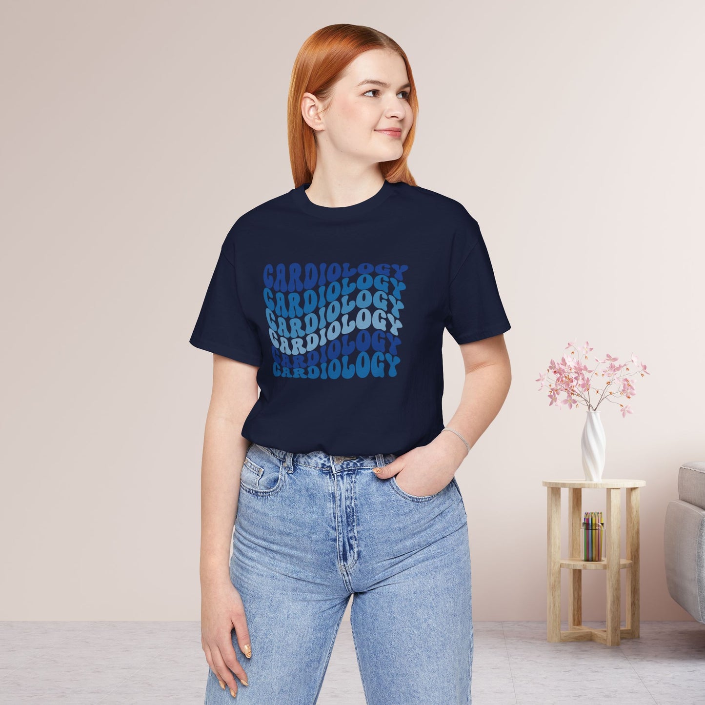 Groovy Blue Cardiology Shirt - Cardiac Nurse Soft Cotton Tee