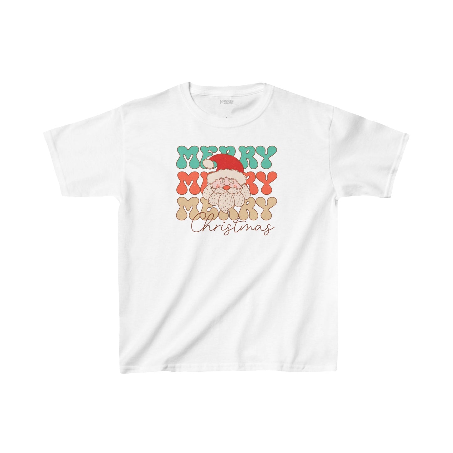 Merry Christmas Youth Christmas Shirt - Retro Christmas Tee