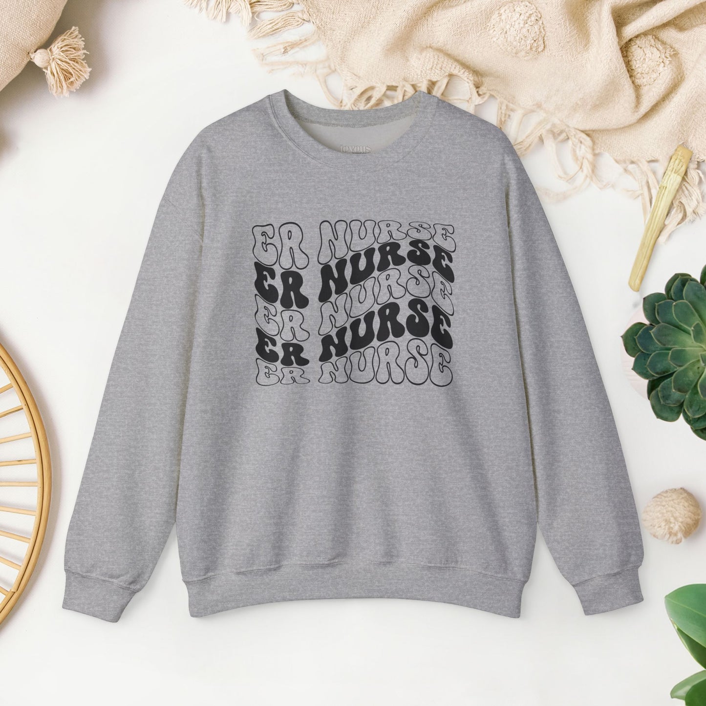 Groovy ER Nurse Sweatshirt - Emergency Nurse Crewneck