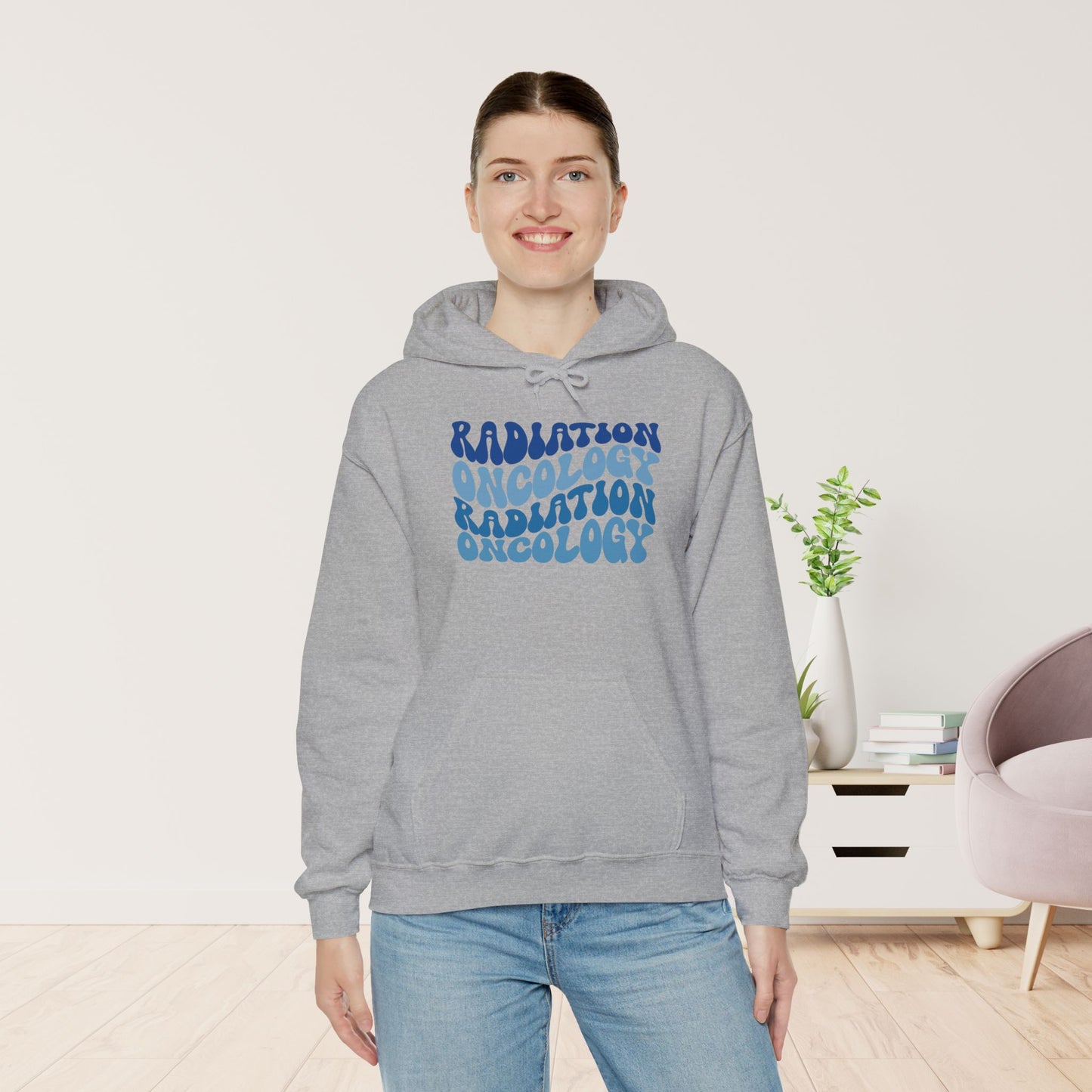 Blue Groovy Radiation Oncology Hoodie