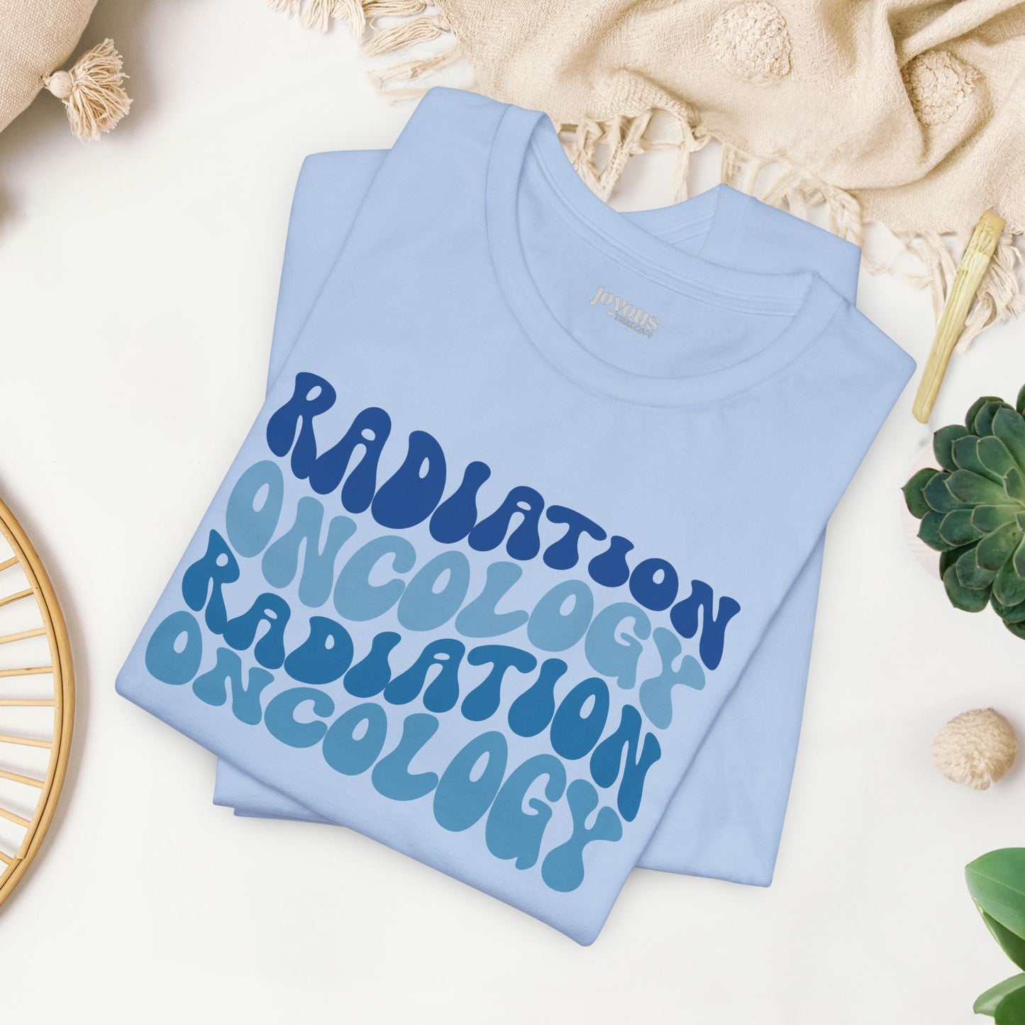 Blue Groovy Radiation Oncology Soft Cotton Tee