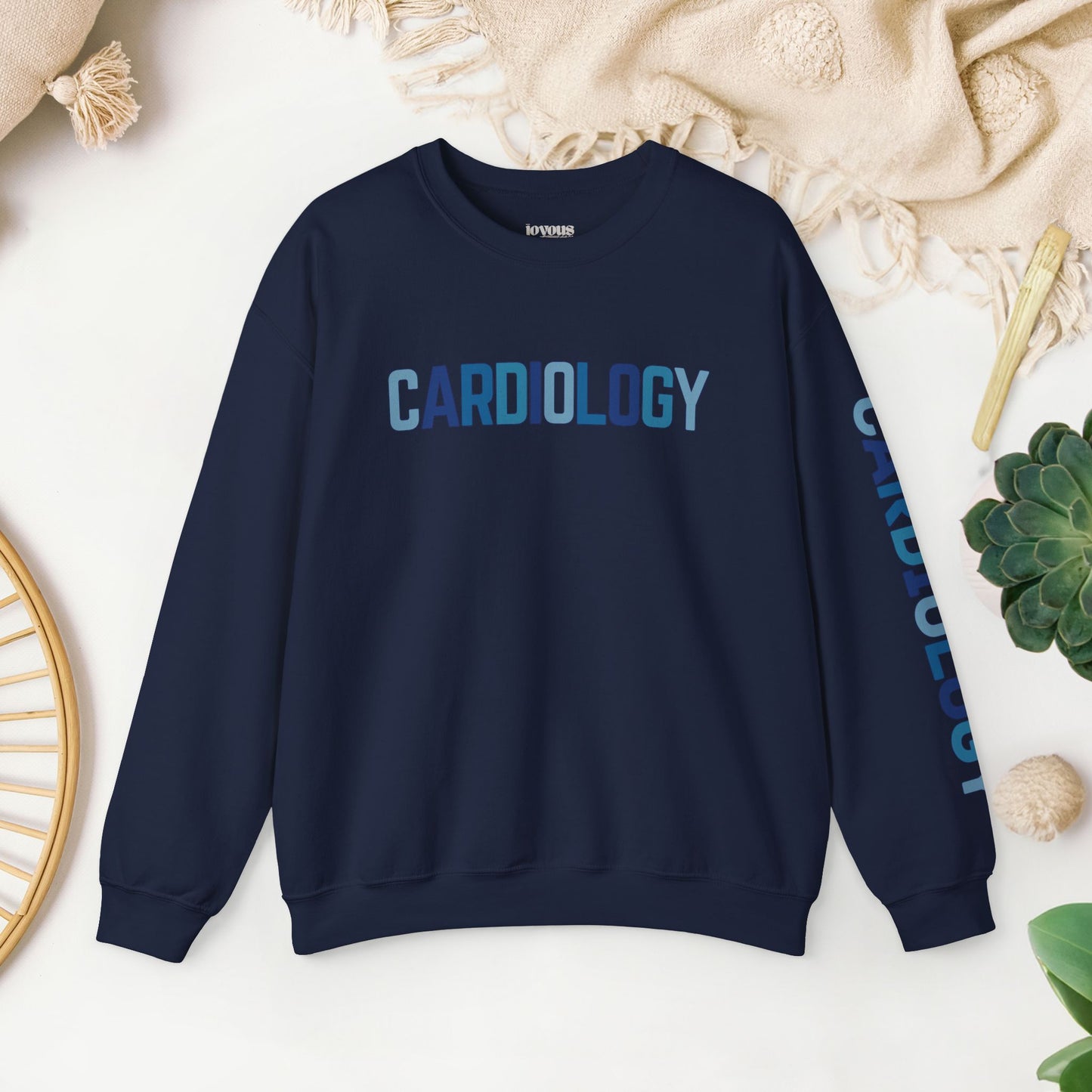 Trendy Blue Cardiology Sweatshirt for Cardiac Nurse