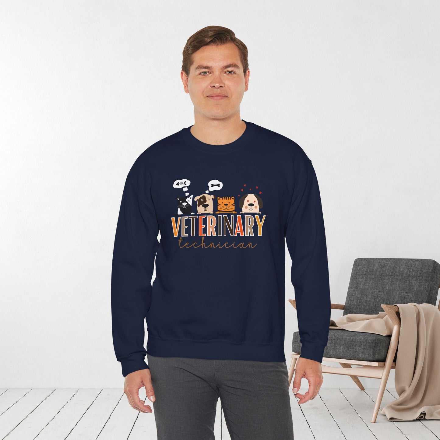 Veterinary Technician Crewneck Sweatshirt for VET Tech