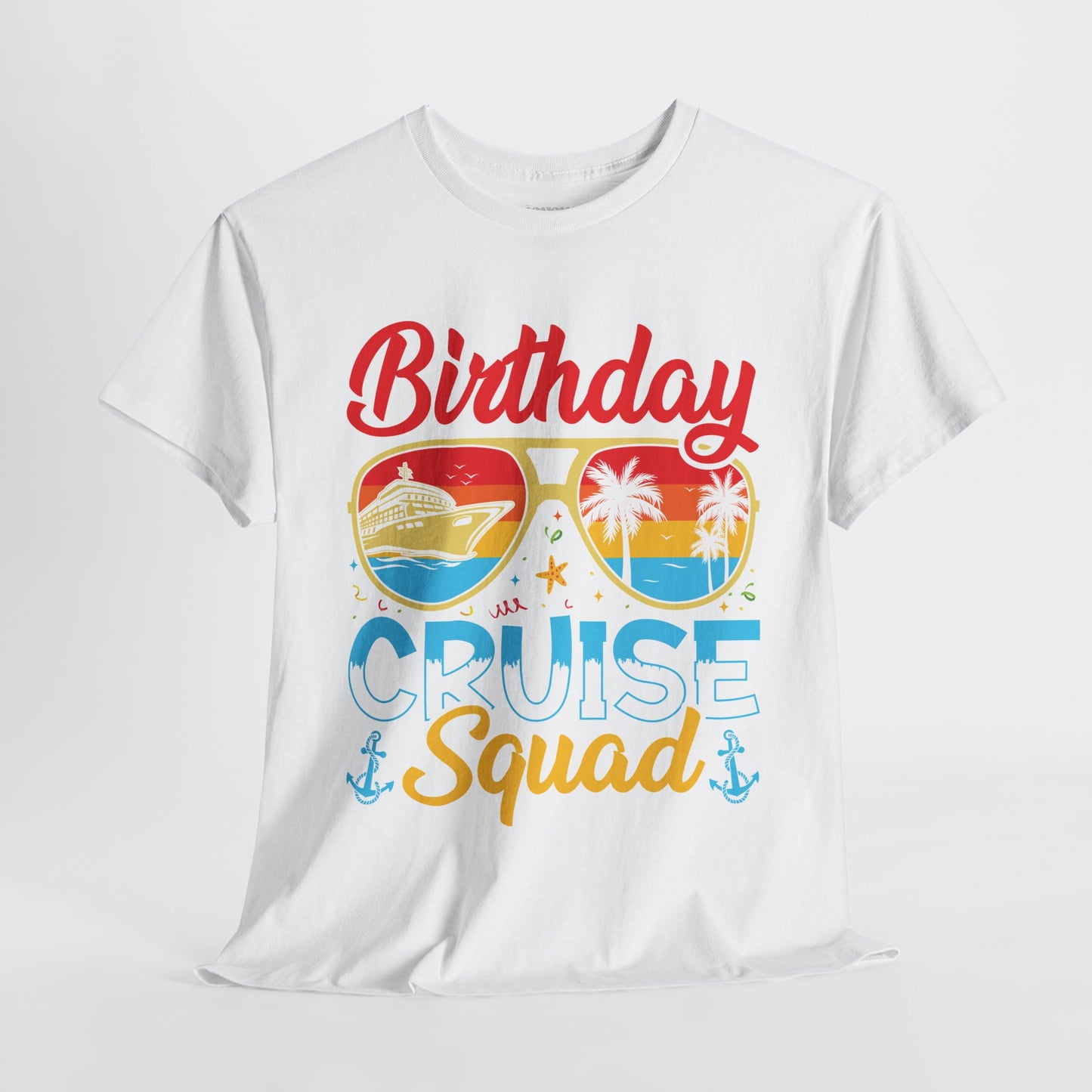 Birthday Cruise Squad Shirt - Family Cruise Vacation Heavy Cotton Tee