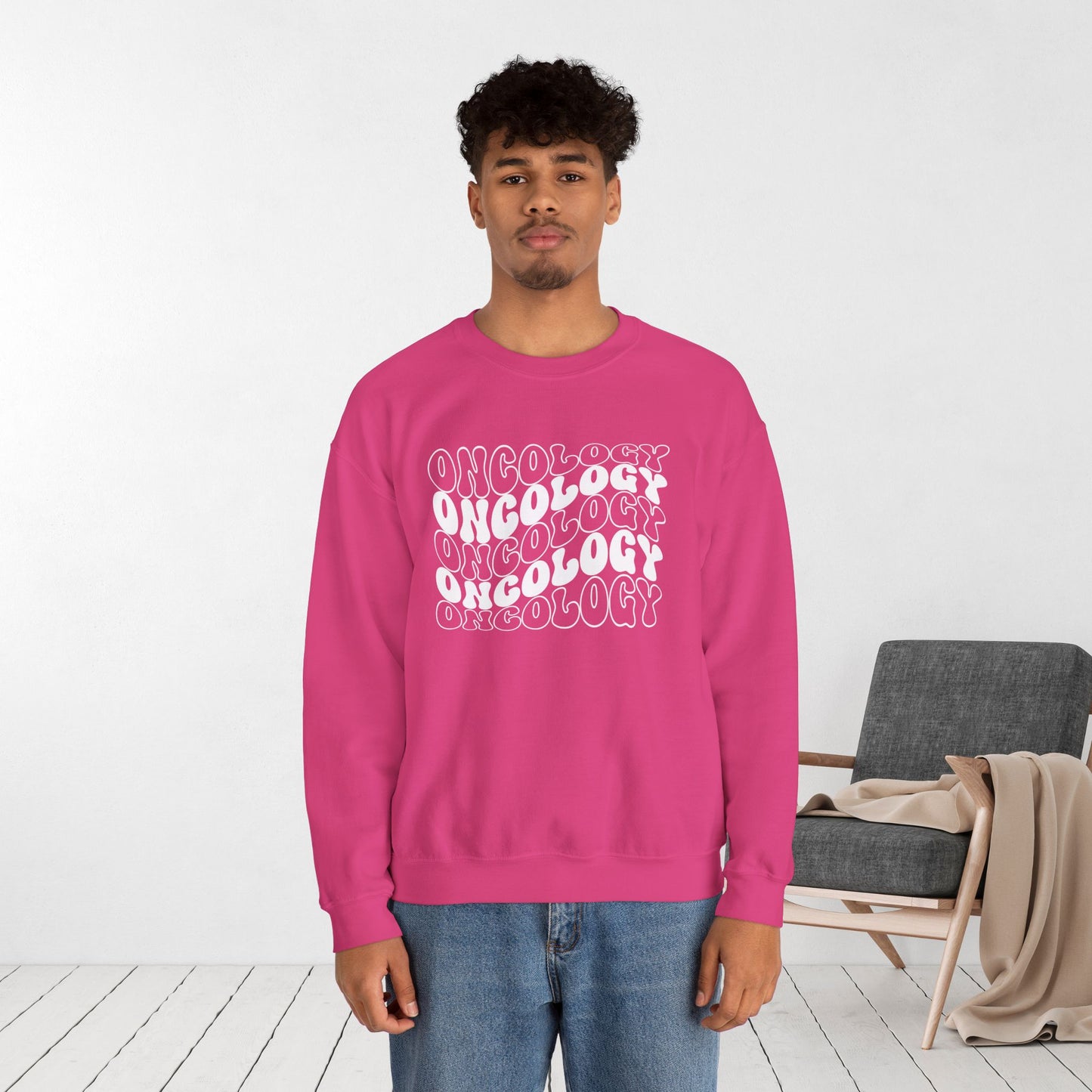 White Groovy Colorful Oncology Sweatshirt