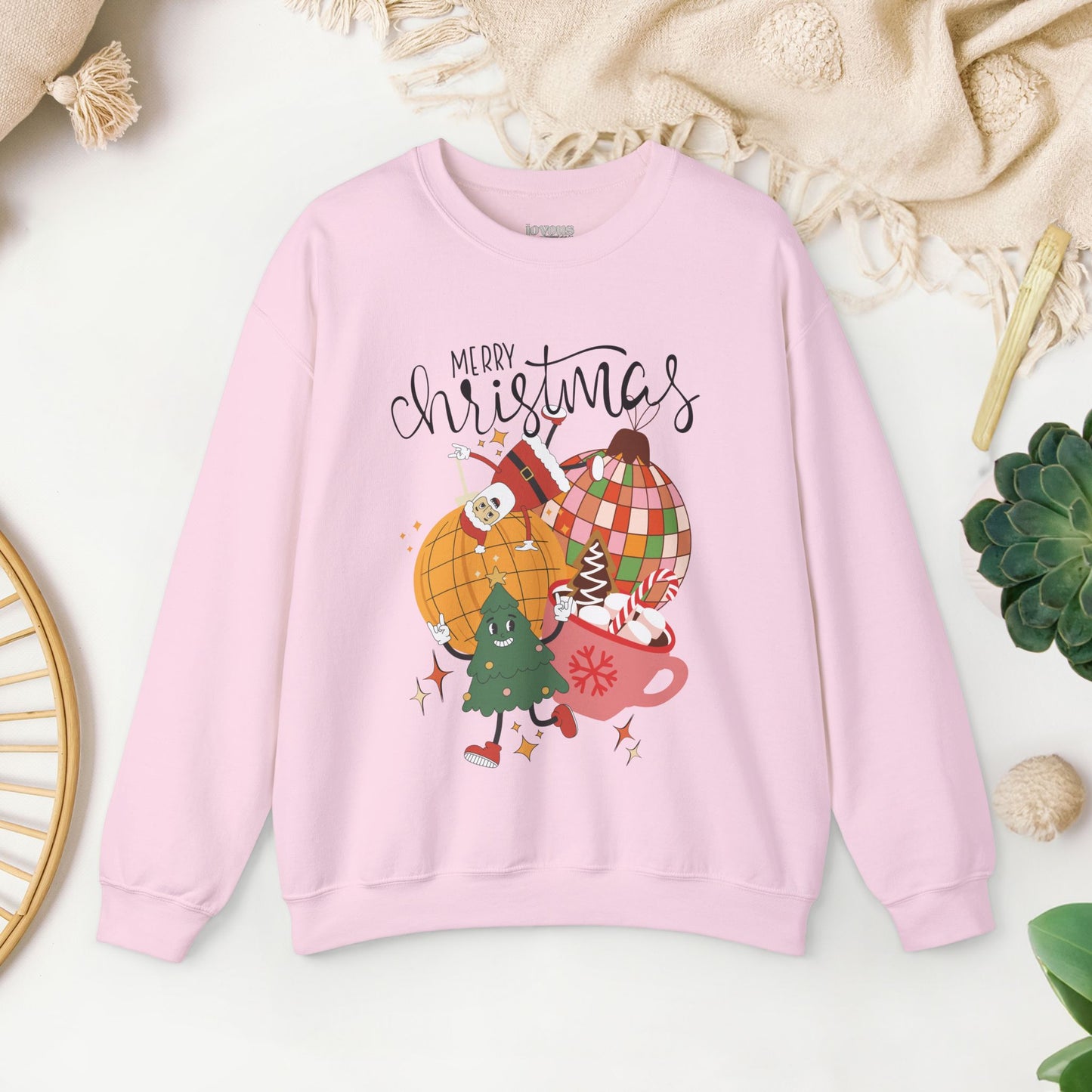 Retro Christmas Ornament Sweatshirt - Christmas Crewneck Pullover