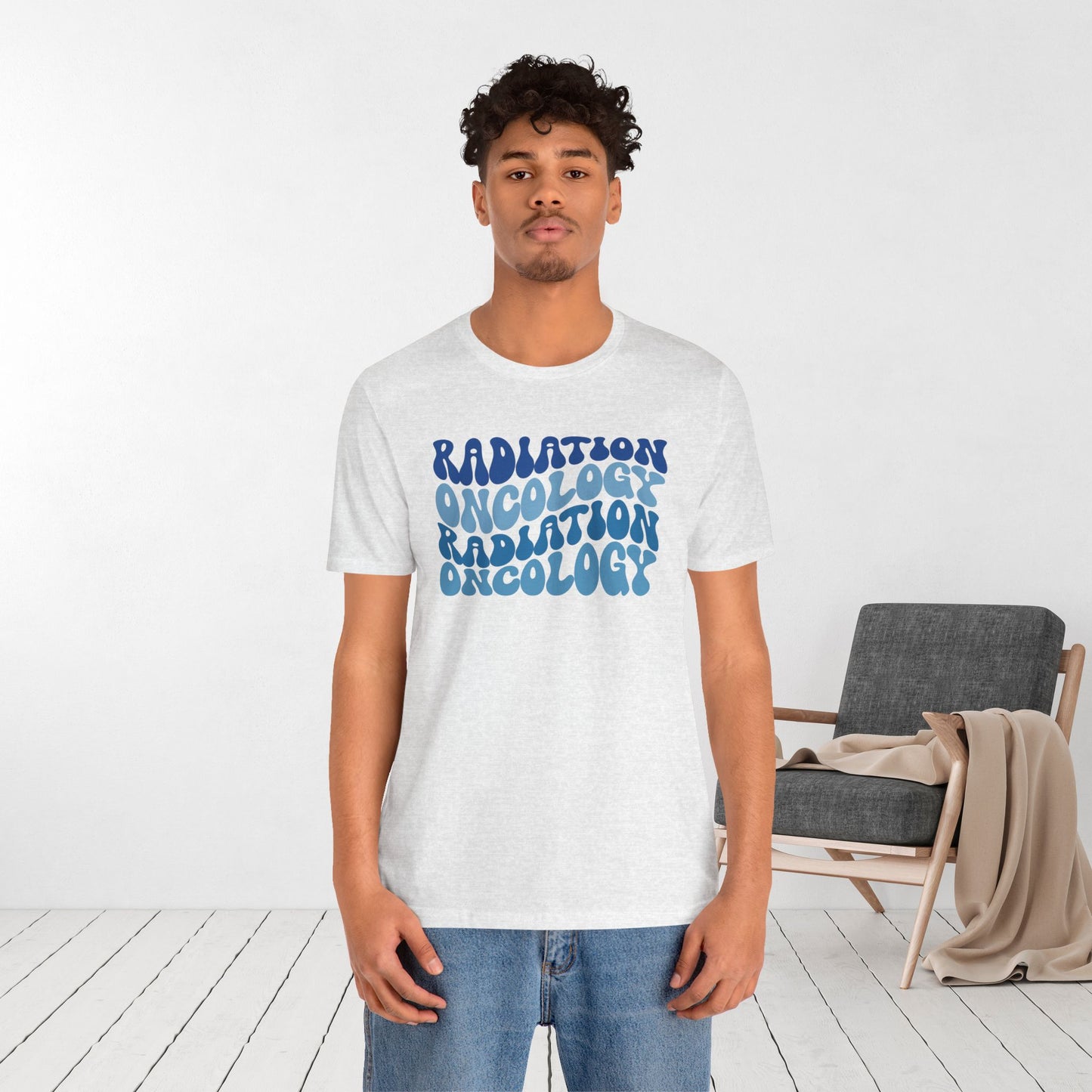 Blue Groovy Radiation Oncology Soft Cotton Tee