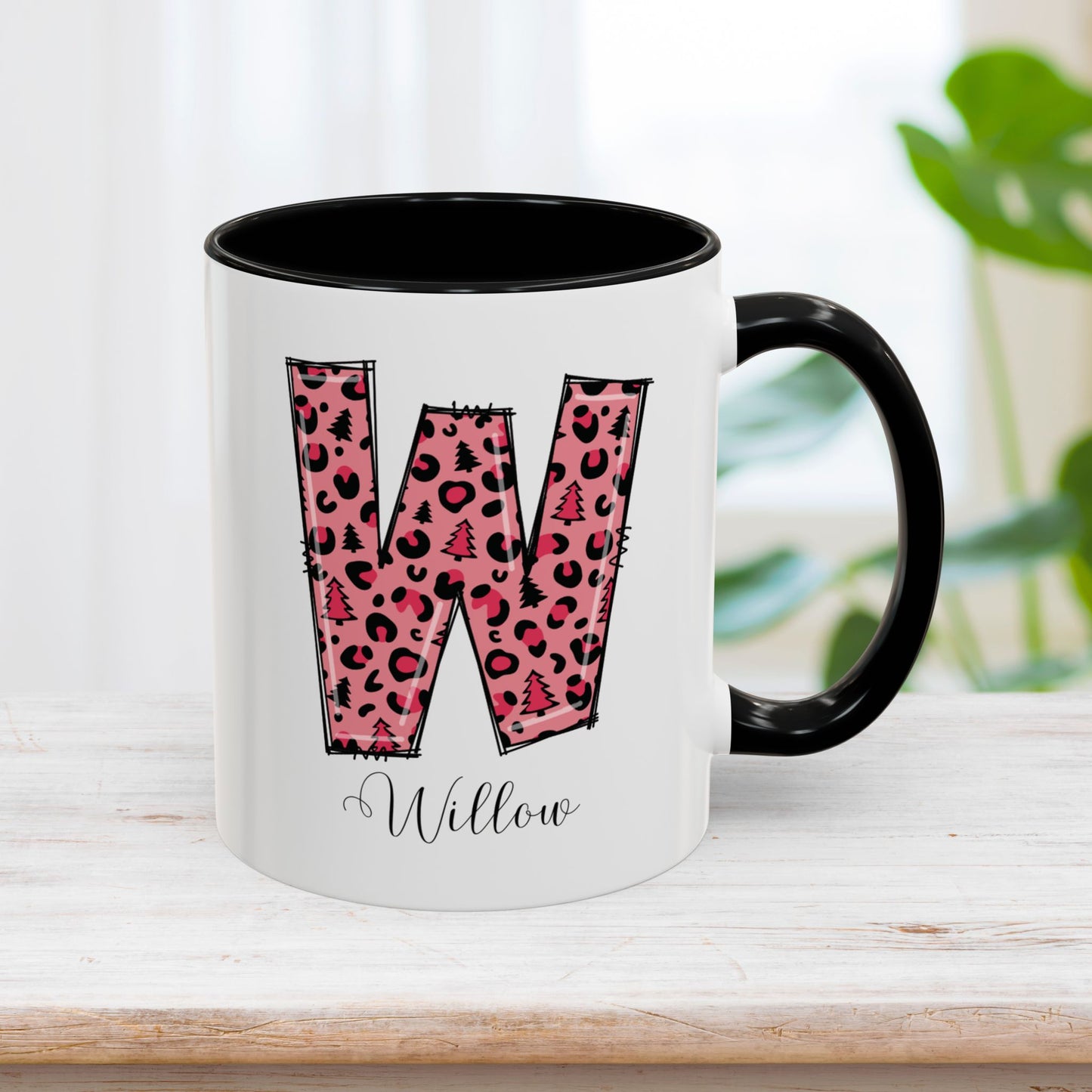 Custom Christmas Initial Letter Mug with Name - Personalized Christmas Gifts A-Z