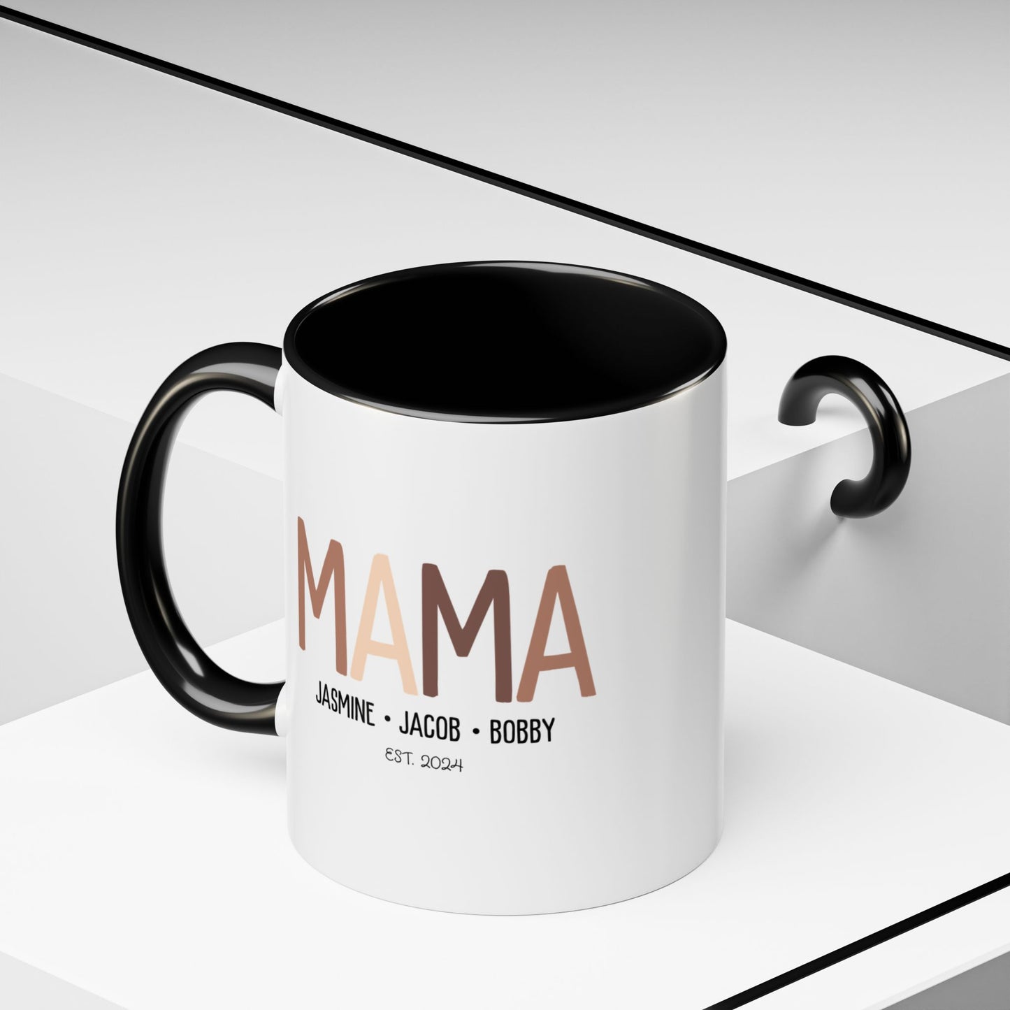 Personalized Mama Coffee Mug with Kids Names - Custom Mom Gifts for Mother's Day