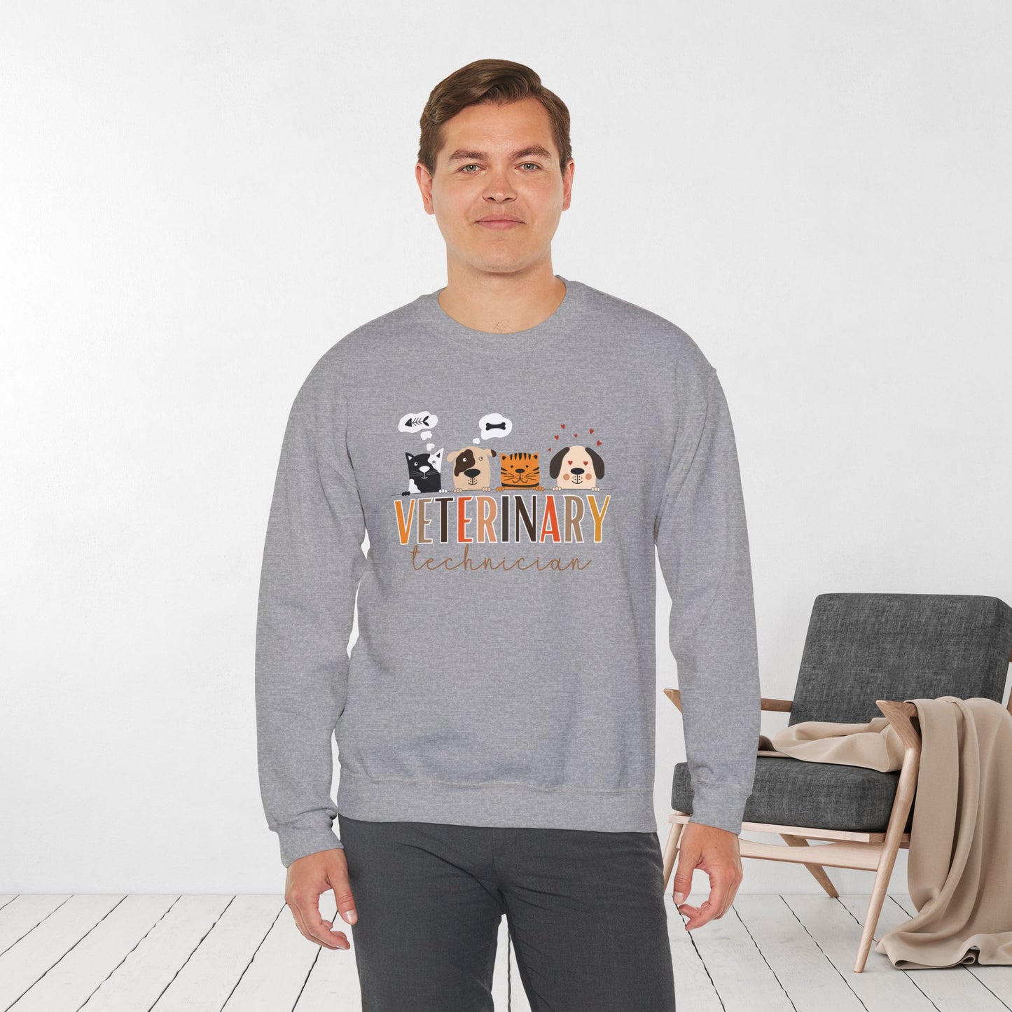 Veterinary Technician Crewneck Sweatshirt for VET Tech