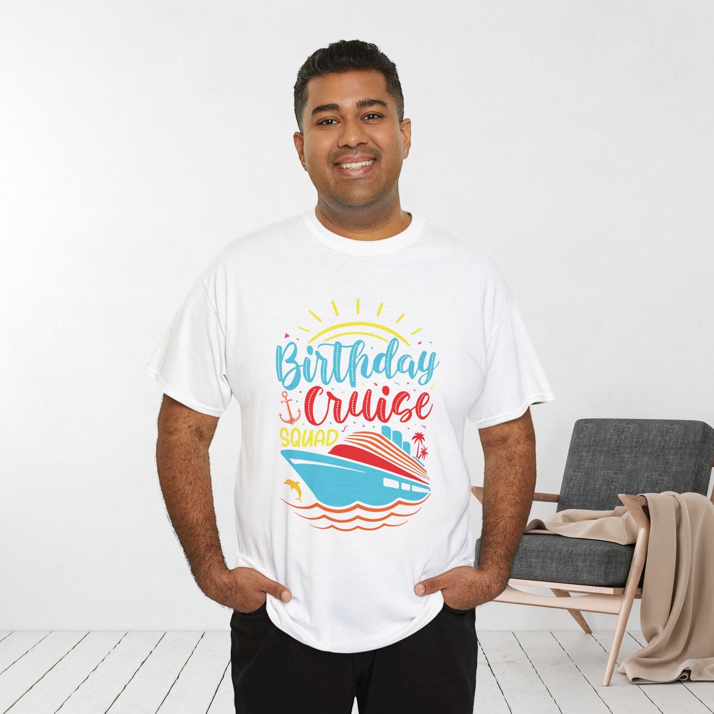 Birthday Cruise Squad Shirt - Family Cruise Vacation Heavy Cotton Tee