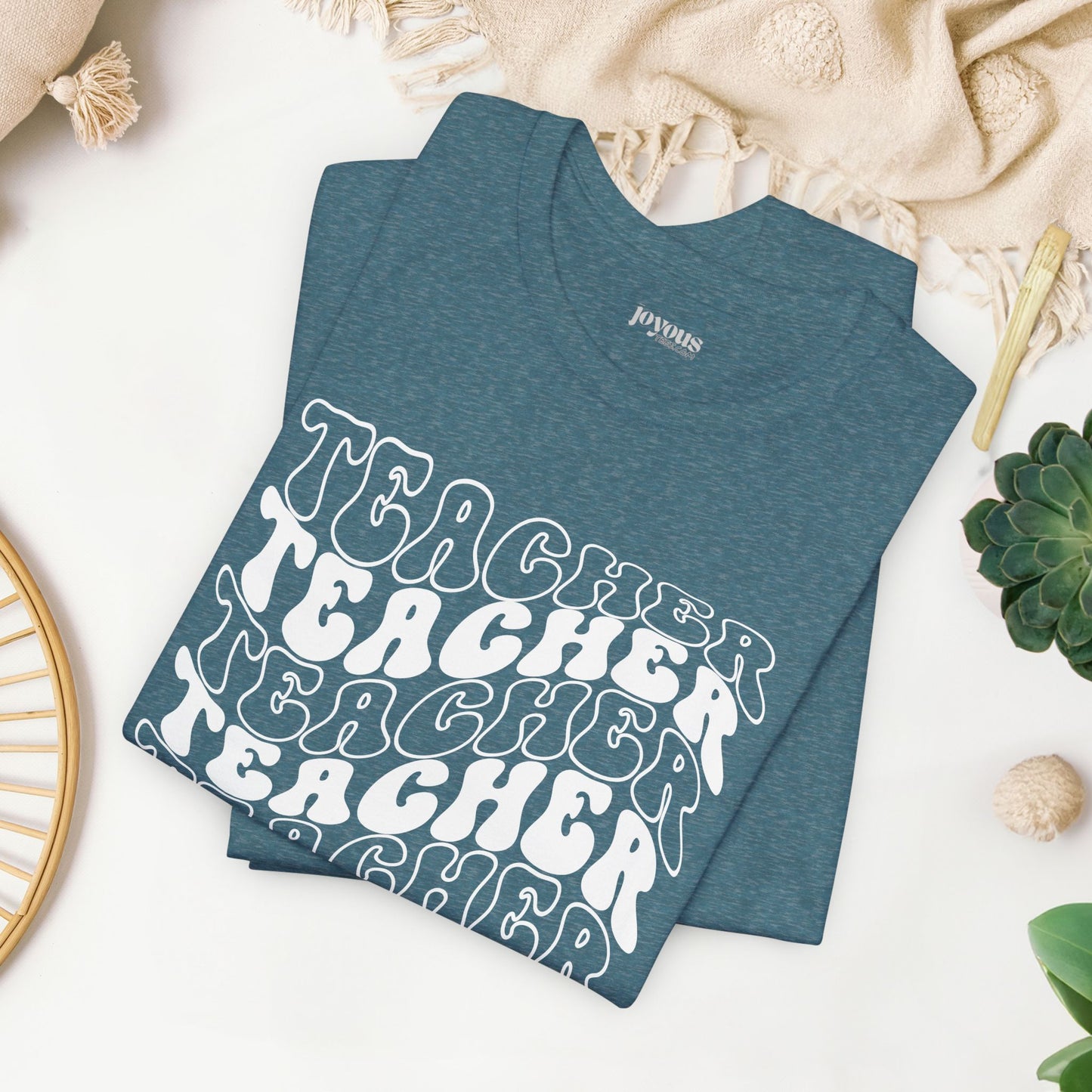 Groovy Teacher Soft Cotton Tee for School Teachers