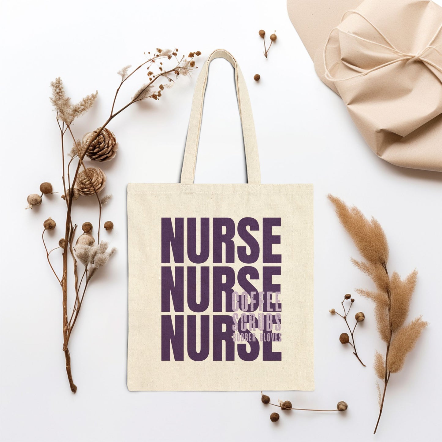 Cute Nurse Canvas Tote Bag - Best Nurse Gift