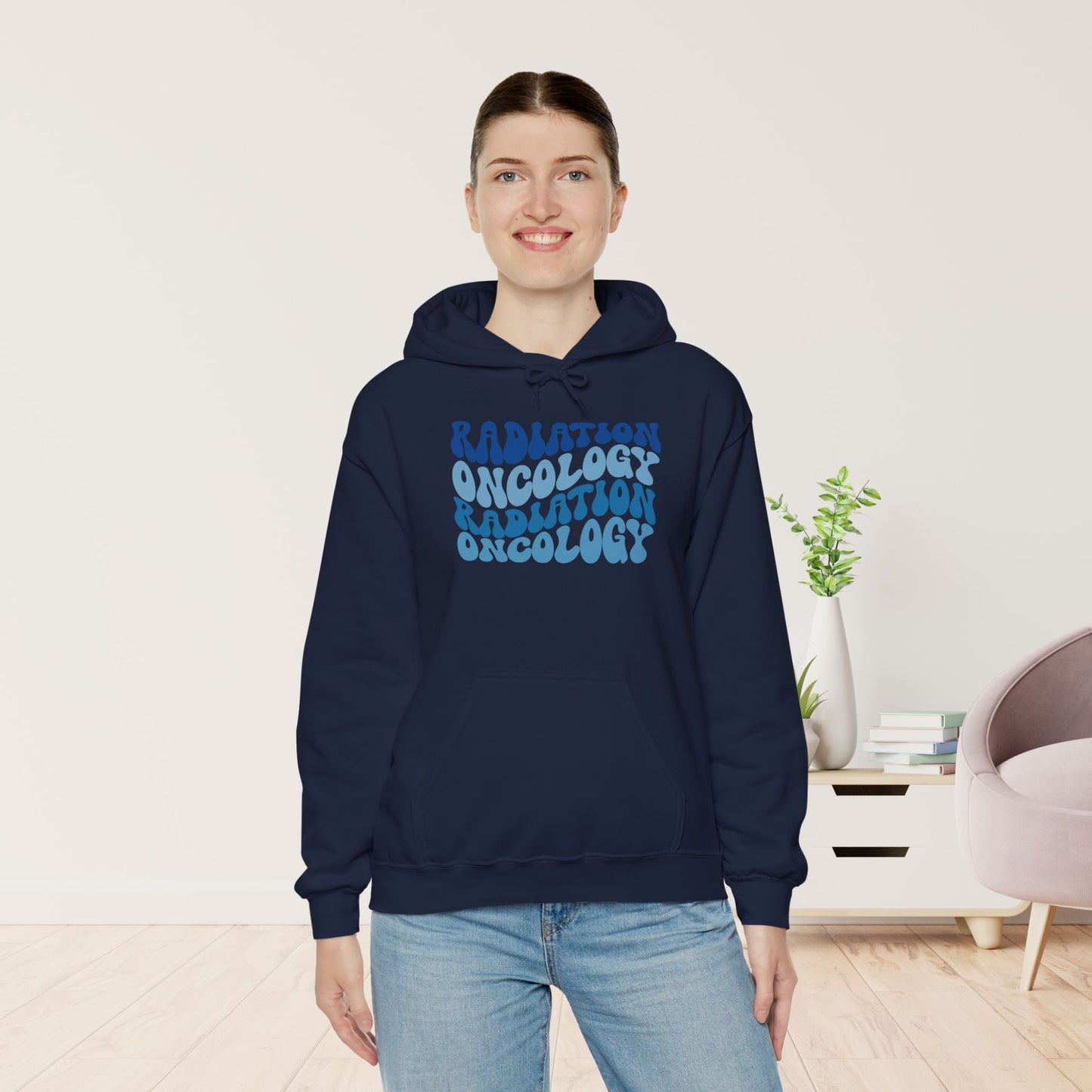 Blue Groovy Radiation Oncology Hoodie