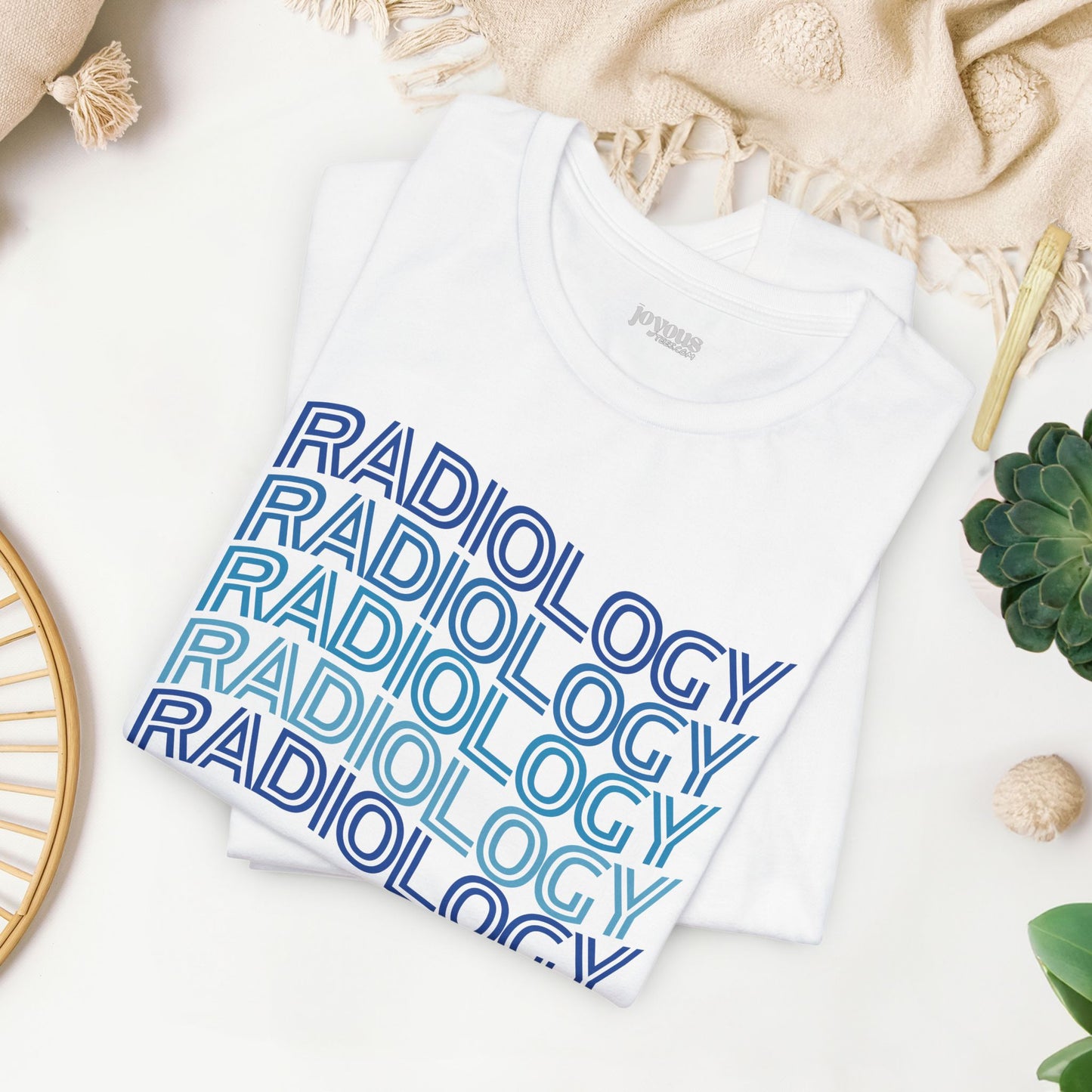 Wavy Blue Radiology Soft Cotton Tee