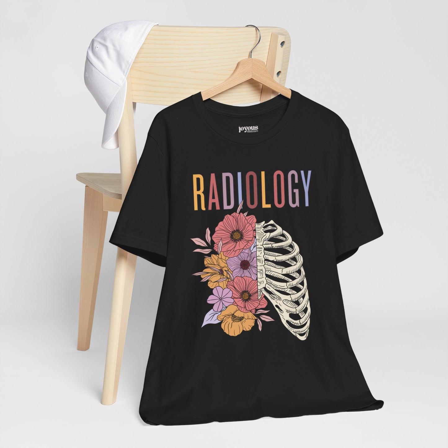 Flower Skeleton Radiology Soft Cotton Tee