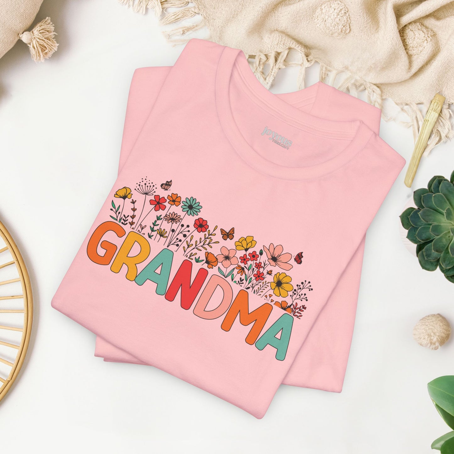 Spring Floral Grandma Soft Cotton Tee