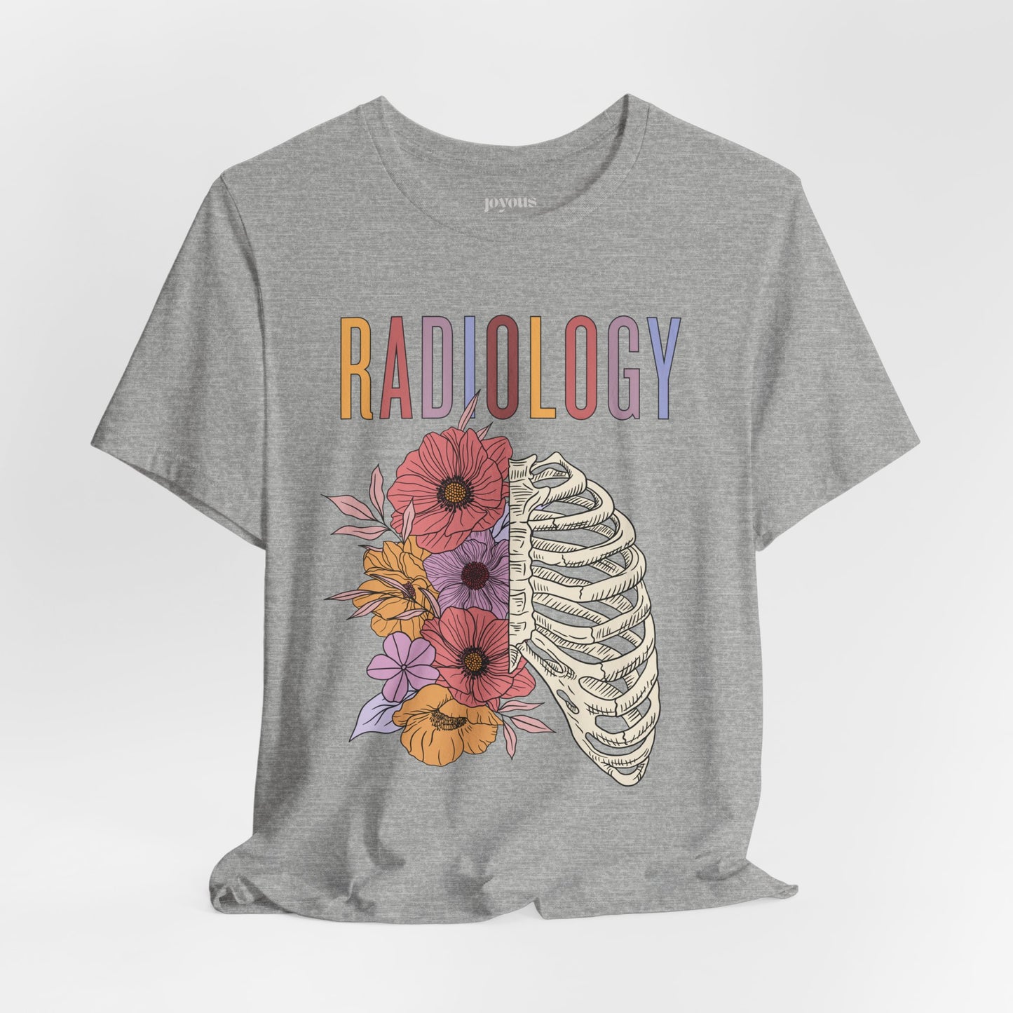 Flower Skeleton Radiology Soft Cotton Tee