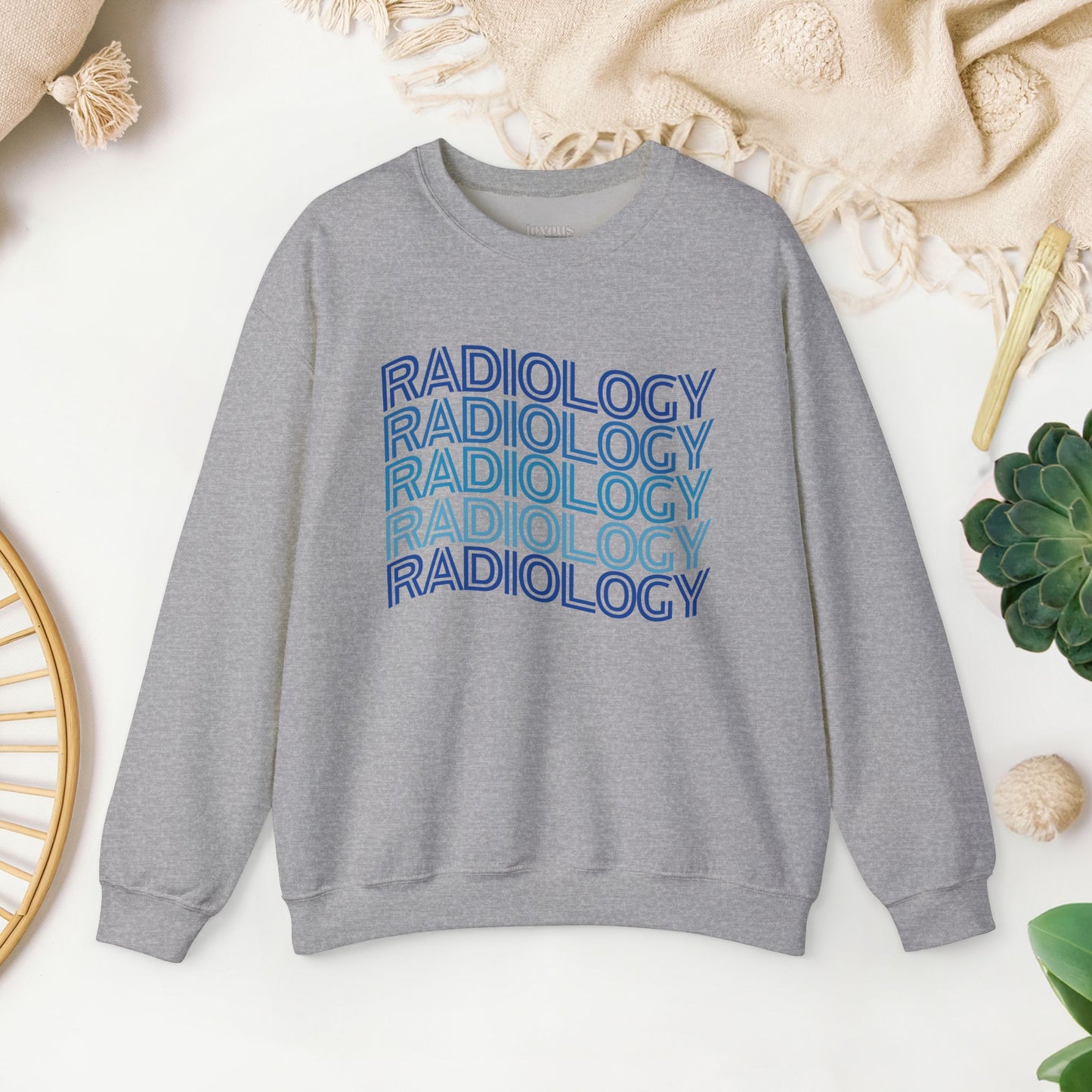 Wavy Blue Radiology Sweatshirt for RAD Technician