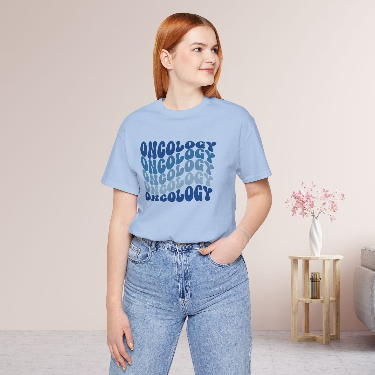 Blue Groovy Oncology Soft Cotton Tee