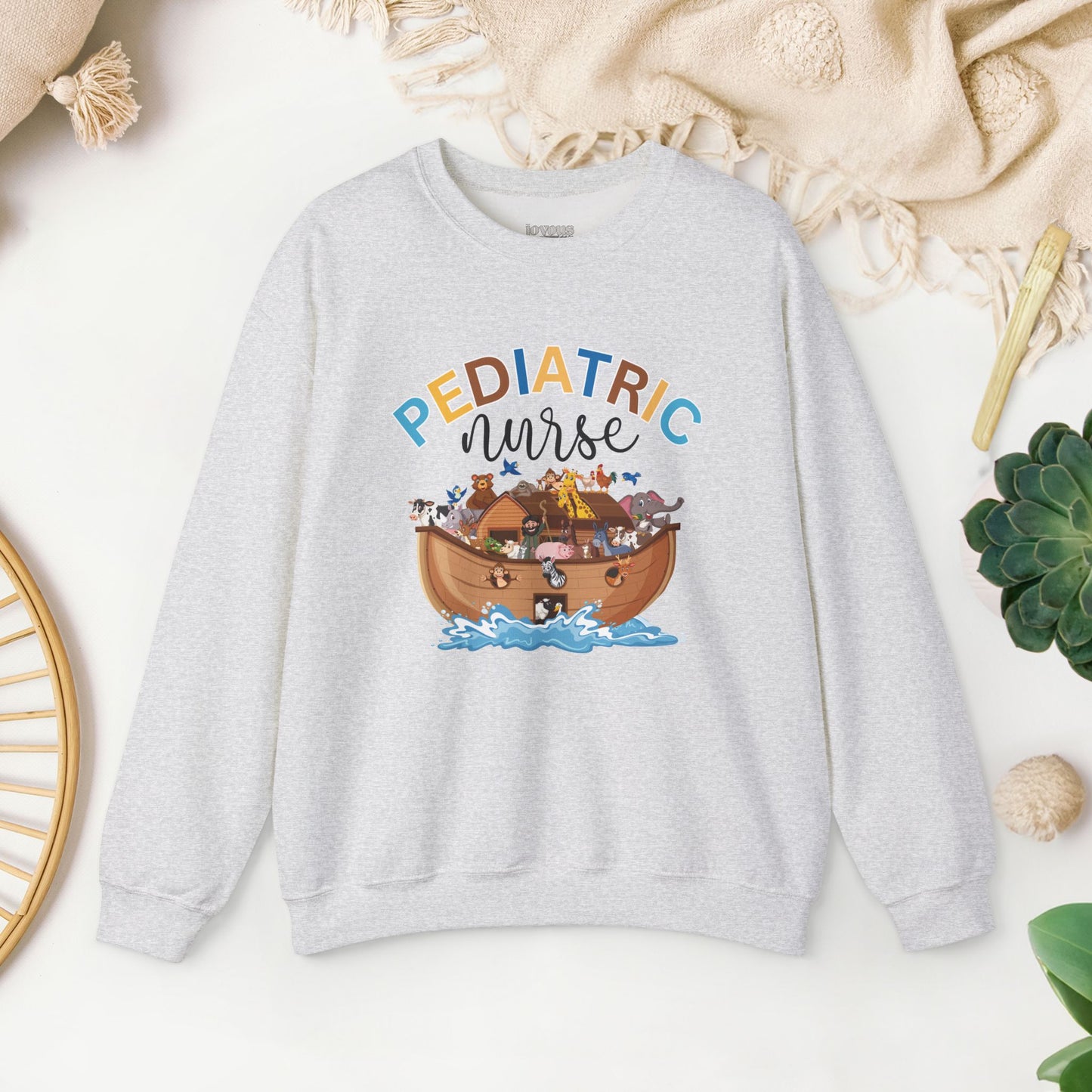 Noah's Ark Pediatric Nurse Sweatshirt