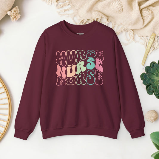 Groovy Nurse Sweatshirt for Registered Nurse