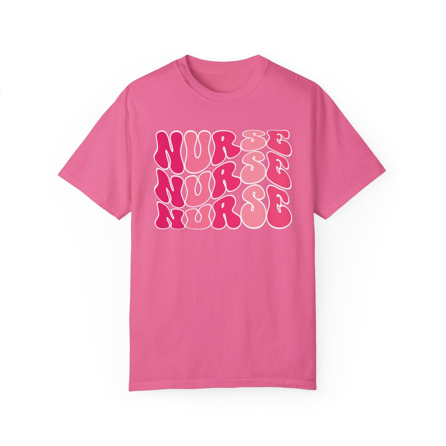 Groovy Pink Comfort Colors Nurse Shirt