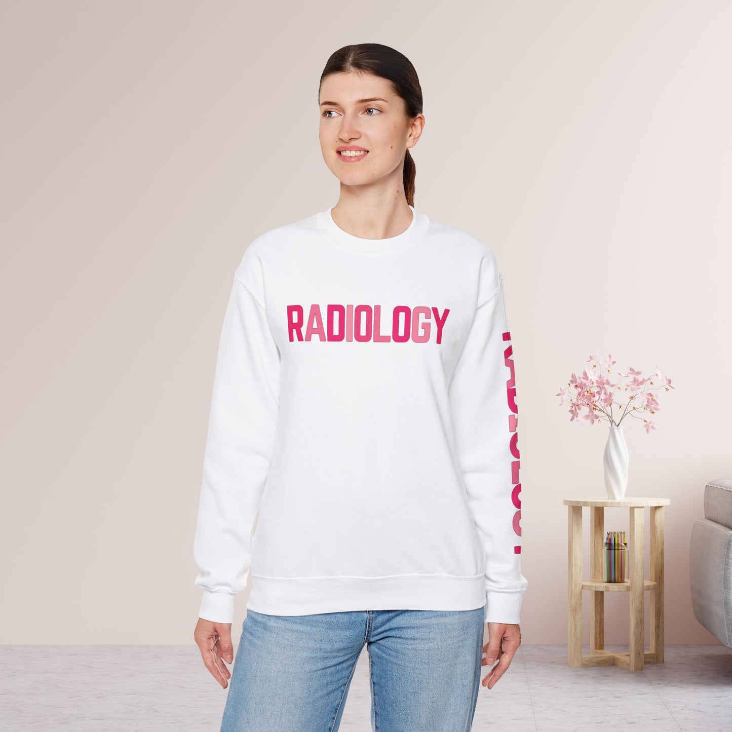 Trendy Pink Radiology Sweatshirt for RAD Technician