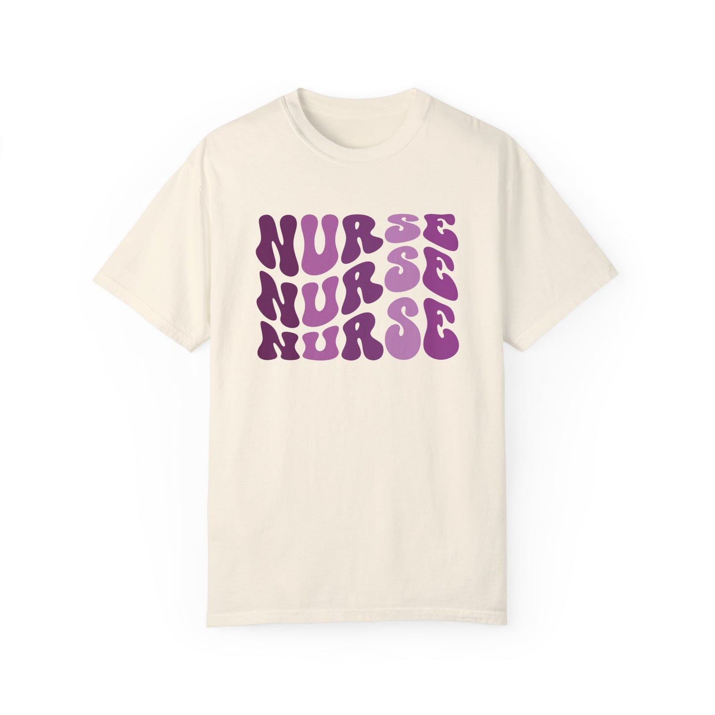 Groovy Purple Comfort Colors Nurse Shirt