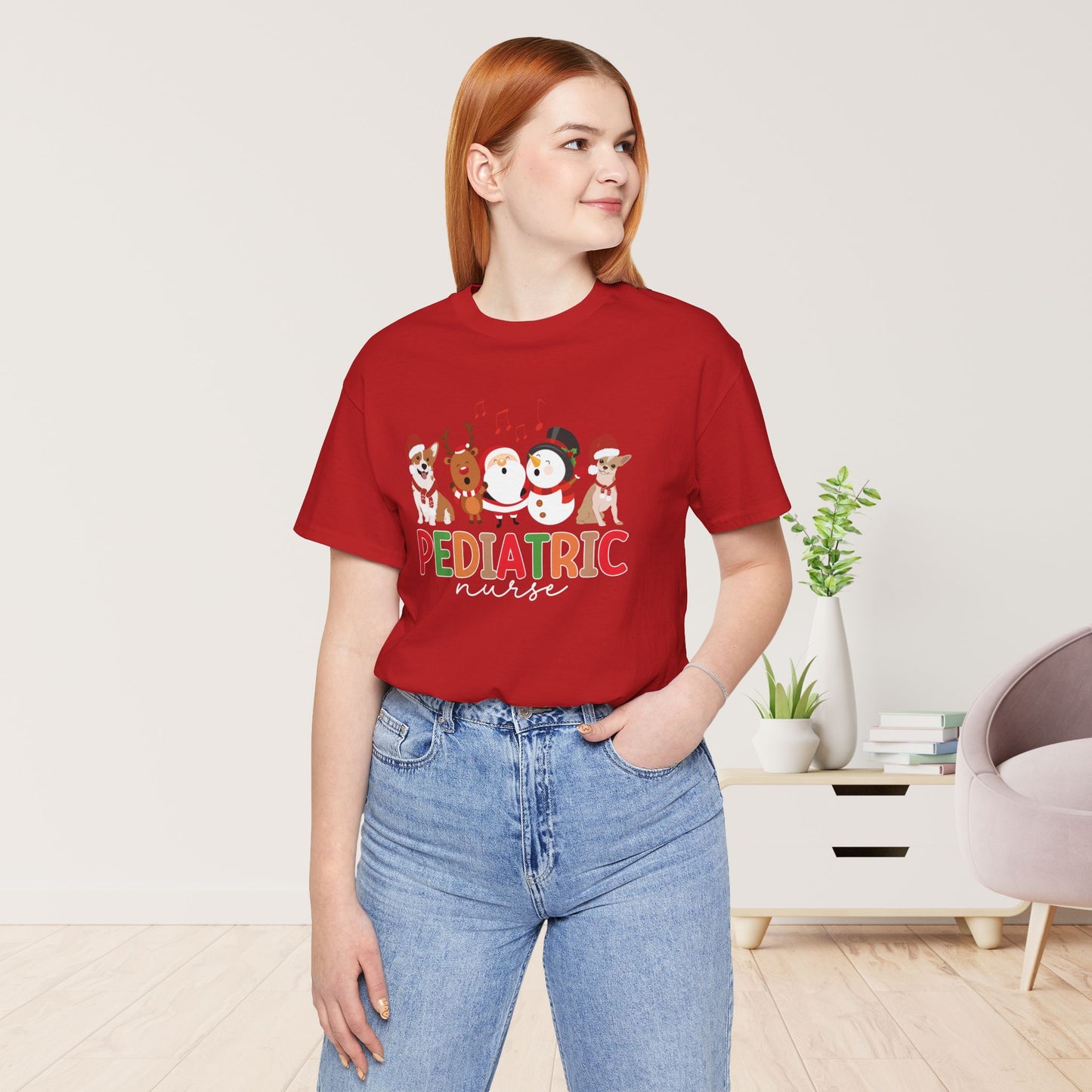 Christmas Pediatric Nurse Soft Cotton Tee