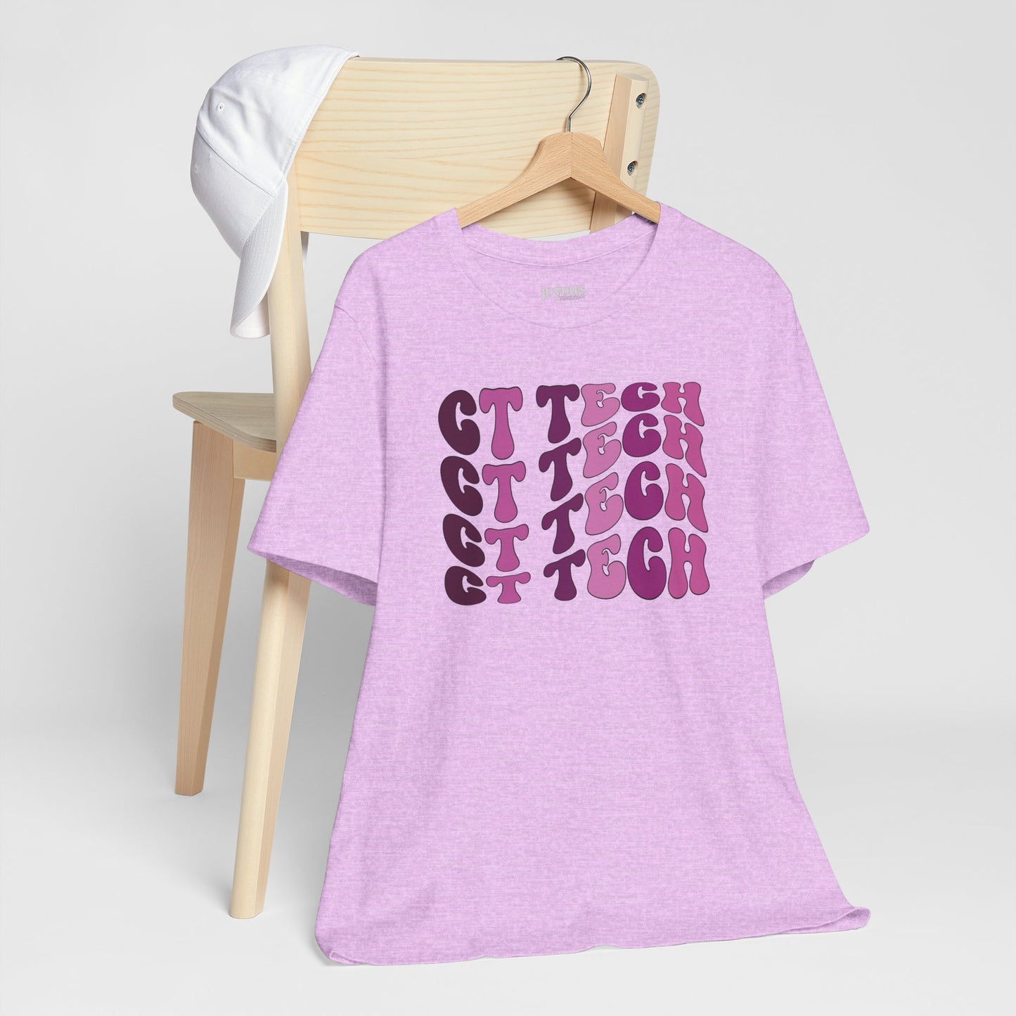 Groovy Purple CT Tech Shirt - CT Technologist Soft Cotton Tee