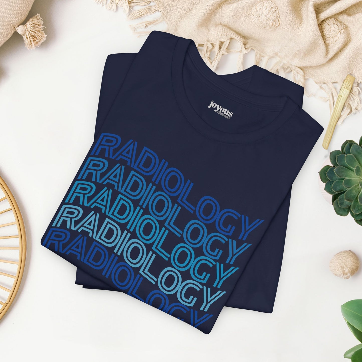 Wavy Blue Radiology Soft Cotton Tee